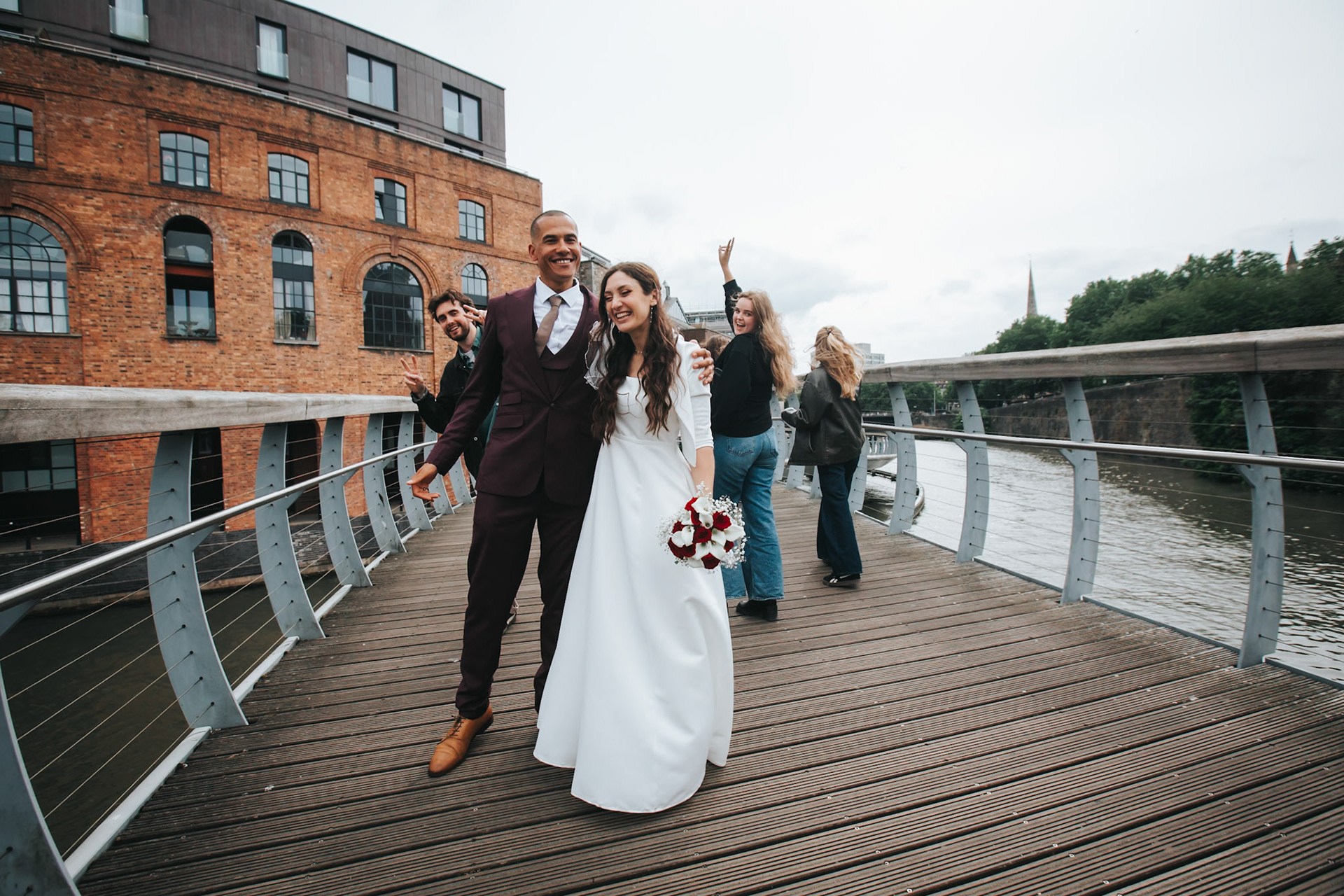Louis and Anias Wedding in Bristol, ceremony at the Old Council Office in the City Centre with Photos in Castle park and along the river reception at Caribbean Croft on Gloucester Road