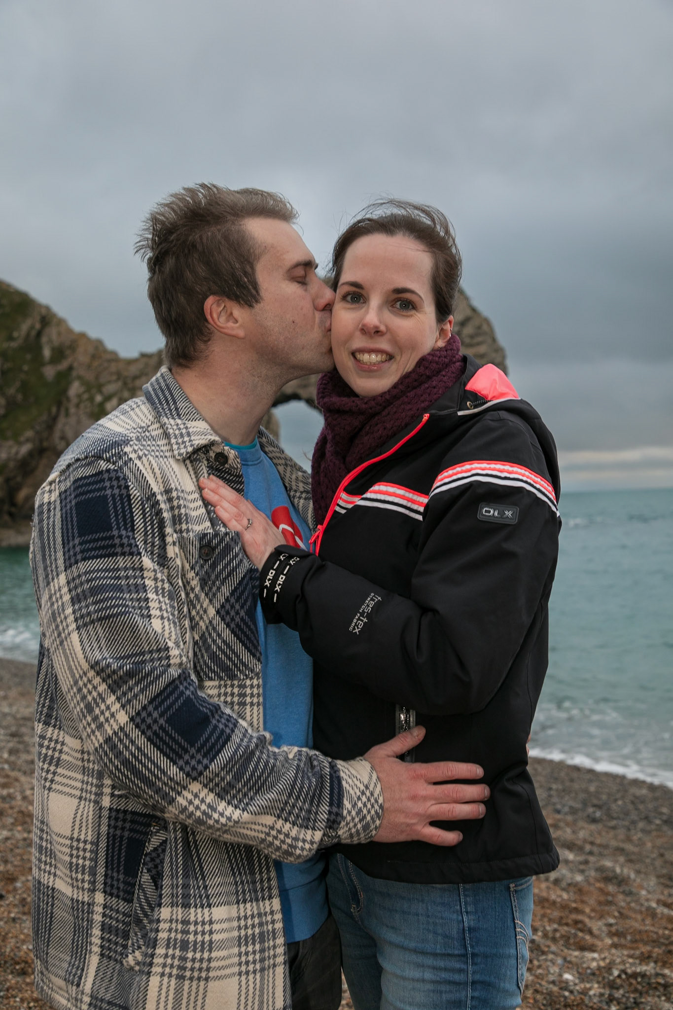 Jake proposal to Becky at Durdle Door Dorset on the 30th December 2024