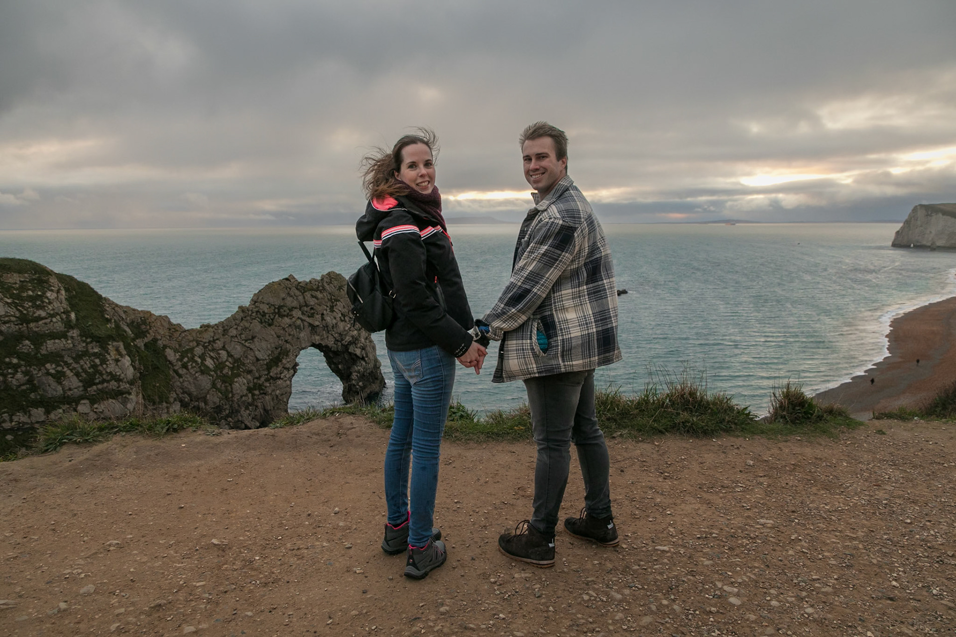 Jake proposal to Becky at Durdle Door Dorset on the 30th December 2024