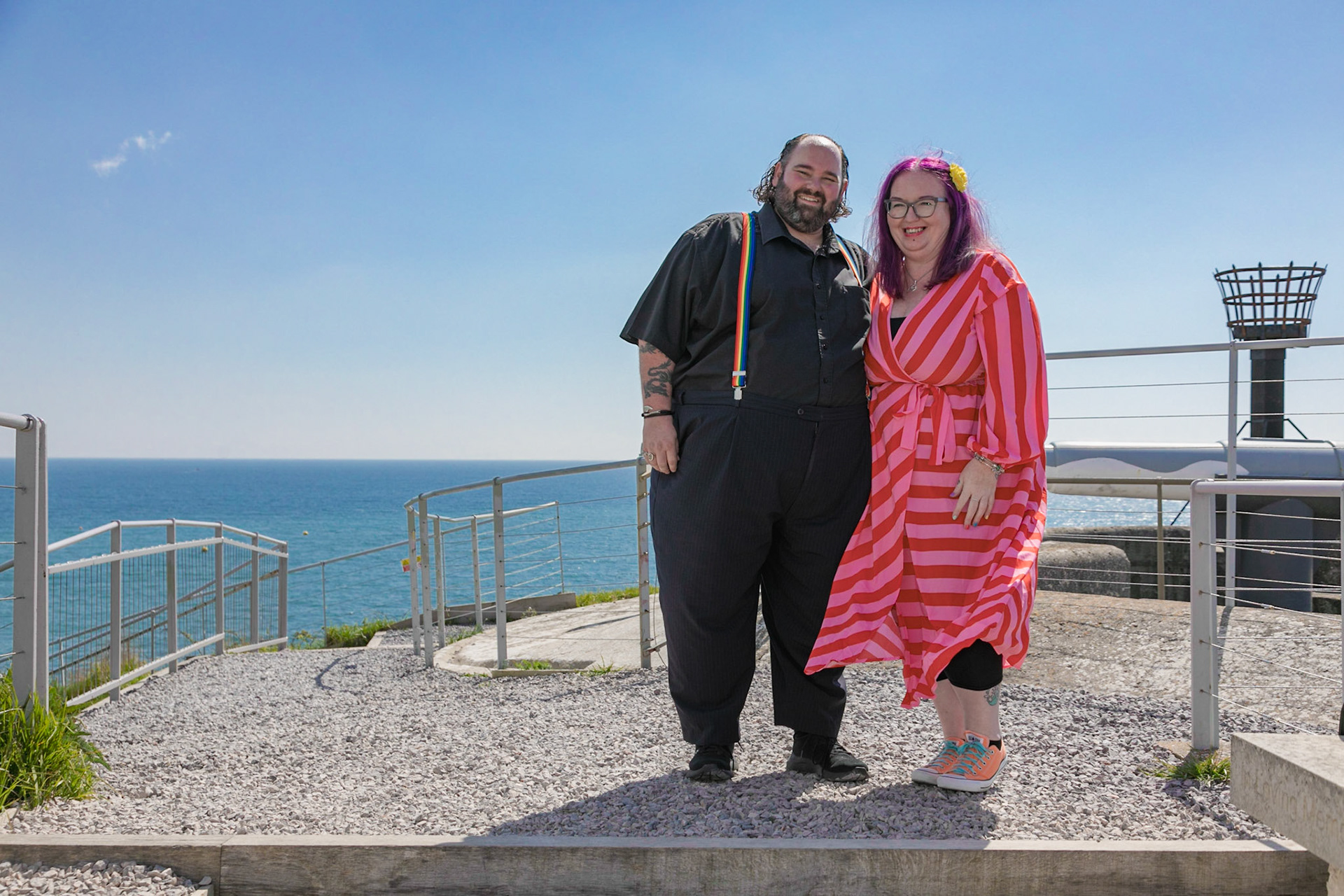 Becca and Graham Proposal and Engagement Photography Nothe Fort Weymouth in April