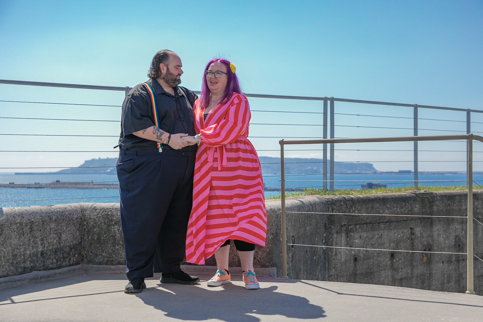 Becca and Graham Proposal and Engagement Photography Nothe Fort Weymouth in April