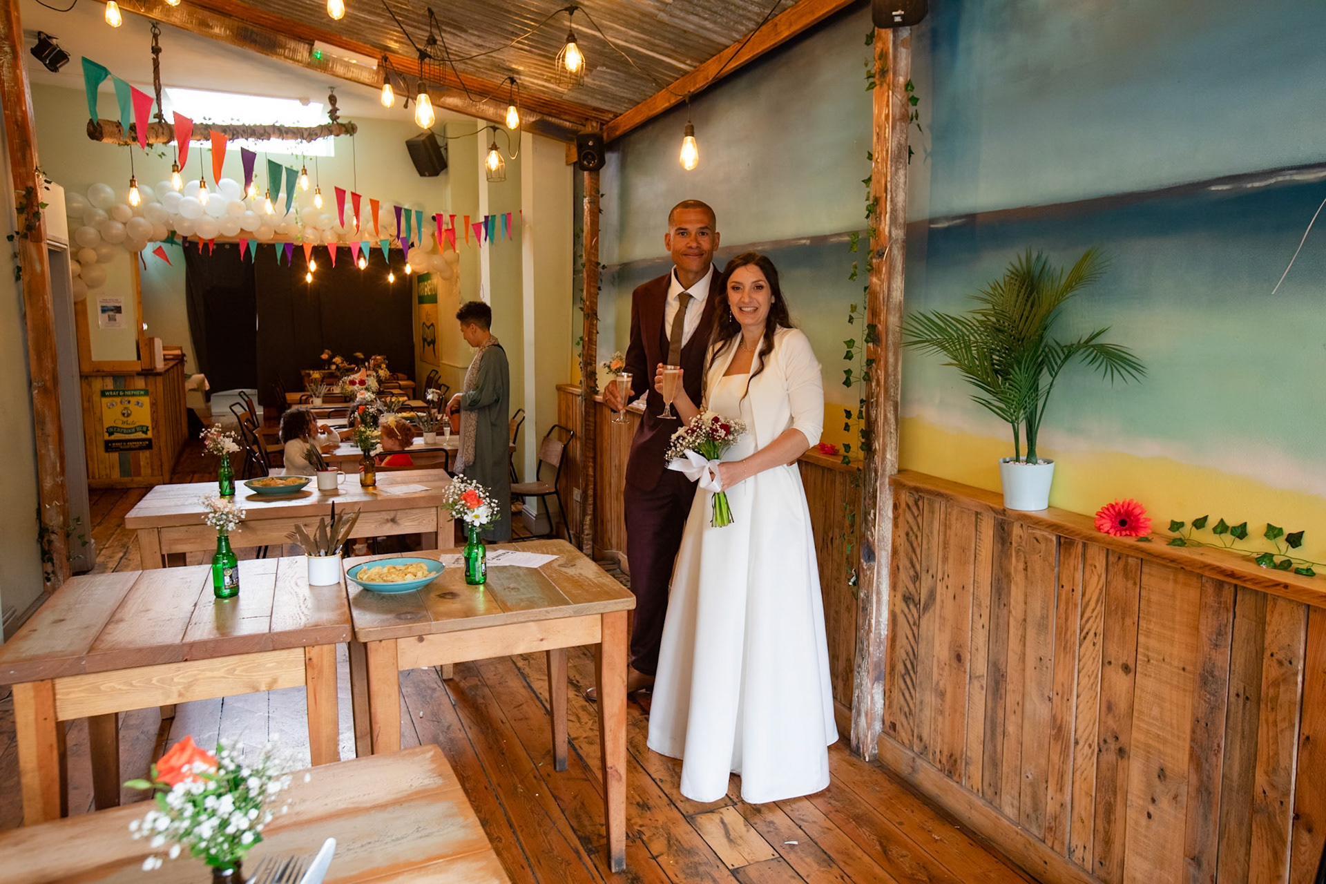 Louis and Anias Wedding in Bristol, ceremony at the Old Council Office in the City Centre with Photos in Castle park and along the river reception at Caribbean Croft on Gloucester Road