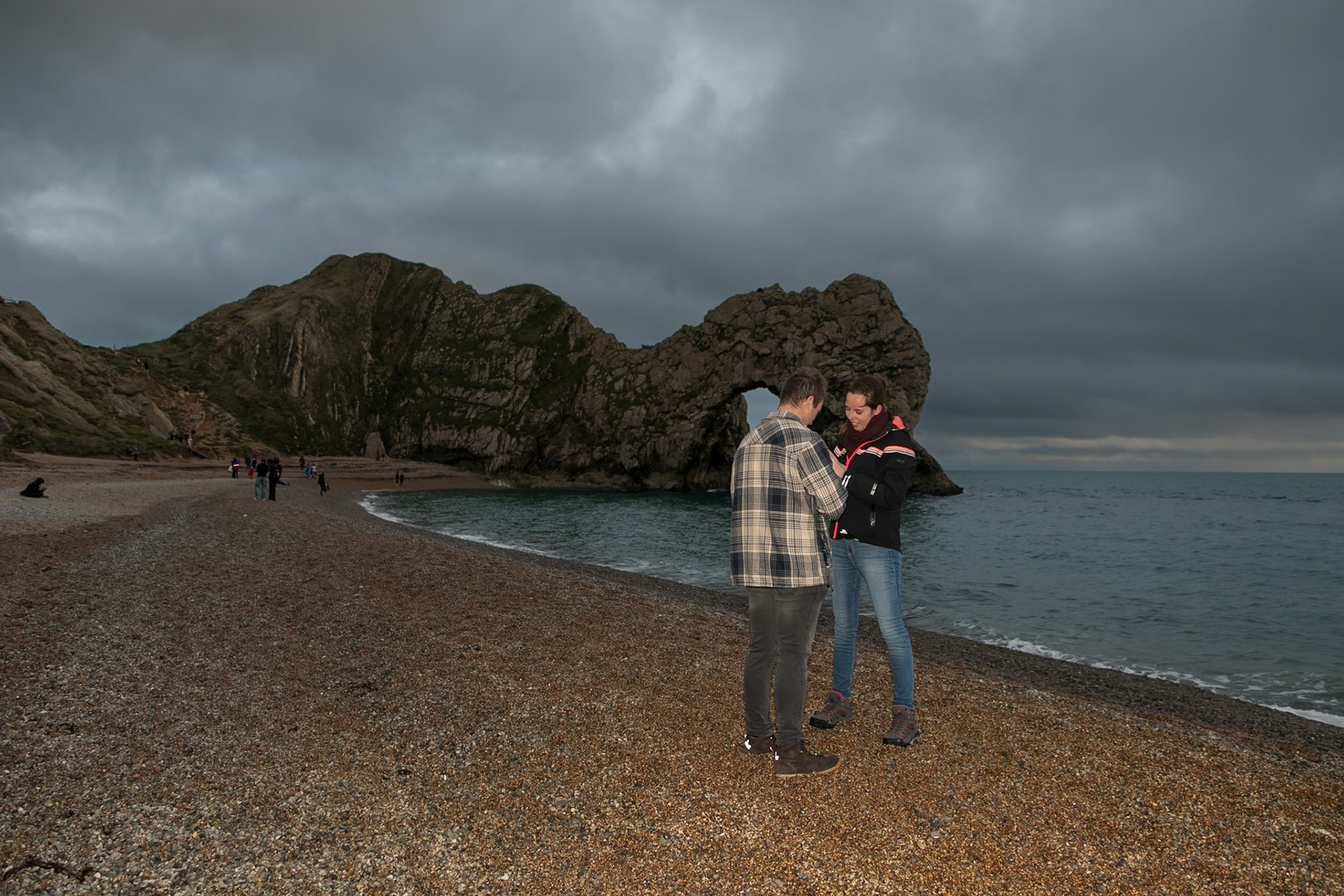 Jake proposal to Becky at Durdle Door Dorset on the 30th December 2024