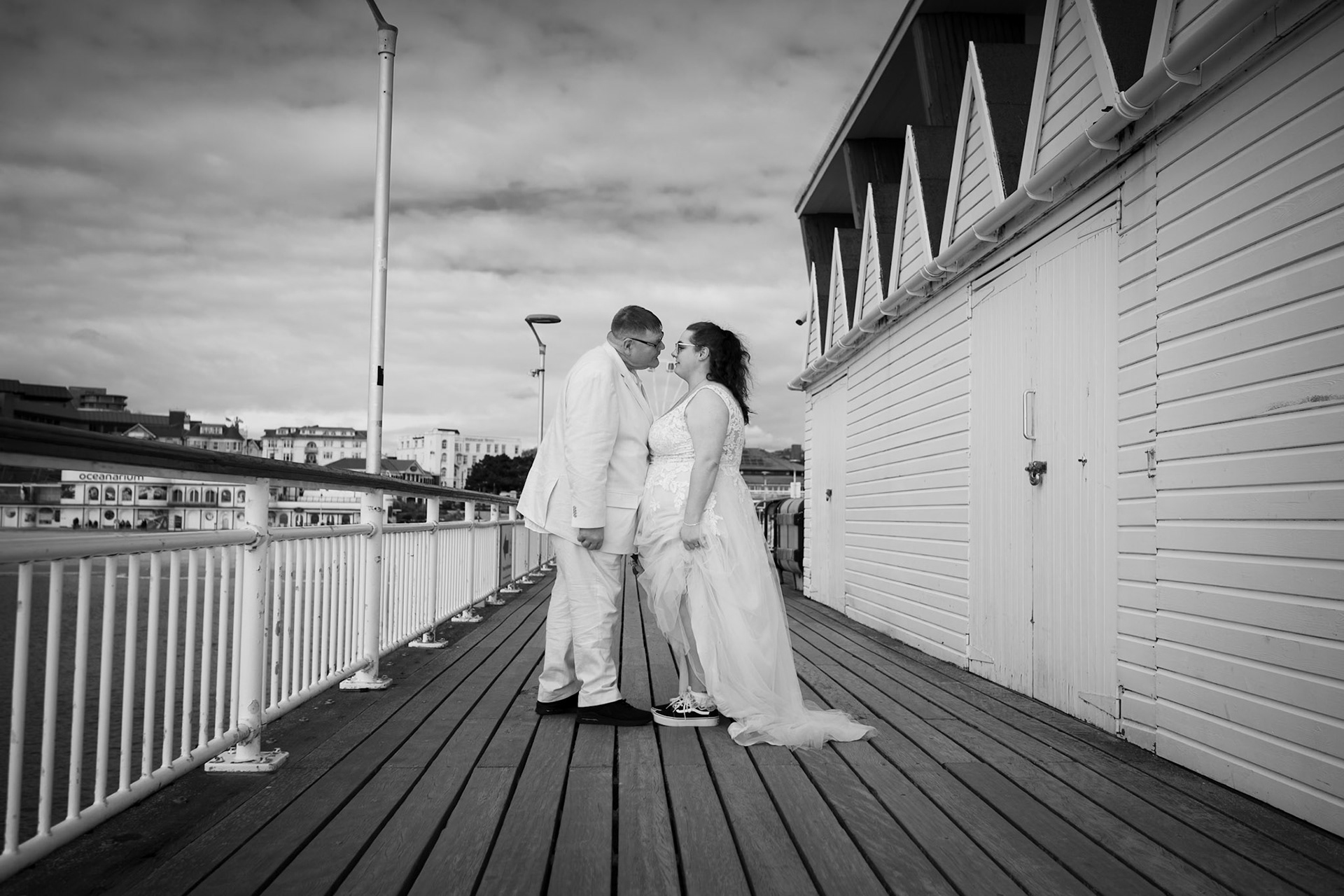 Autumn and Roberts Wedding in Bournemouth, cereomany at Bournemouth Town Hall and Photos along Bournemouth Seafront
