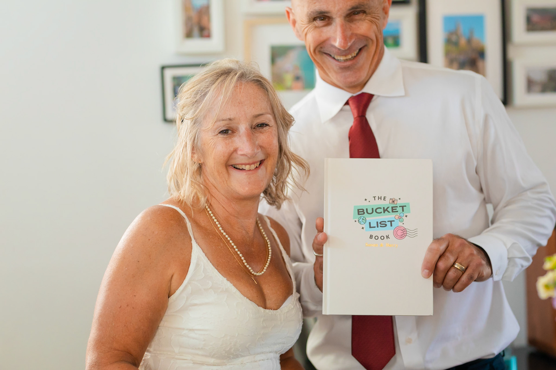 Susan and Barrys small summer wedding took place at Bournemouth Town Hall, the reception at Sids Slaps in Southbourne and drinks at Sobo Beach.