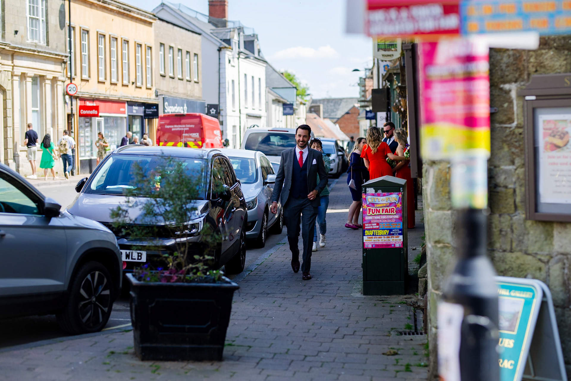 Holly and Olivers wedding that took place on 10th May 2025 with the ceremony taking place at Shaftesbury Town Hall photos on the Famouse Gold Hill and reception at a local house.