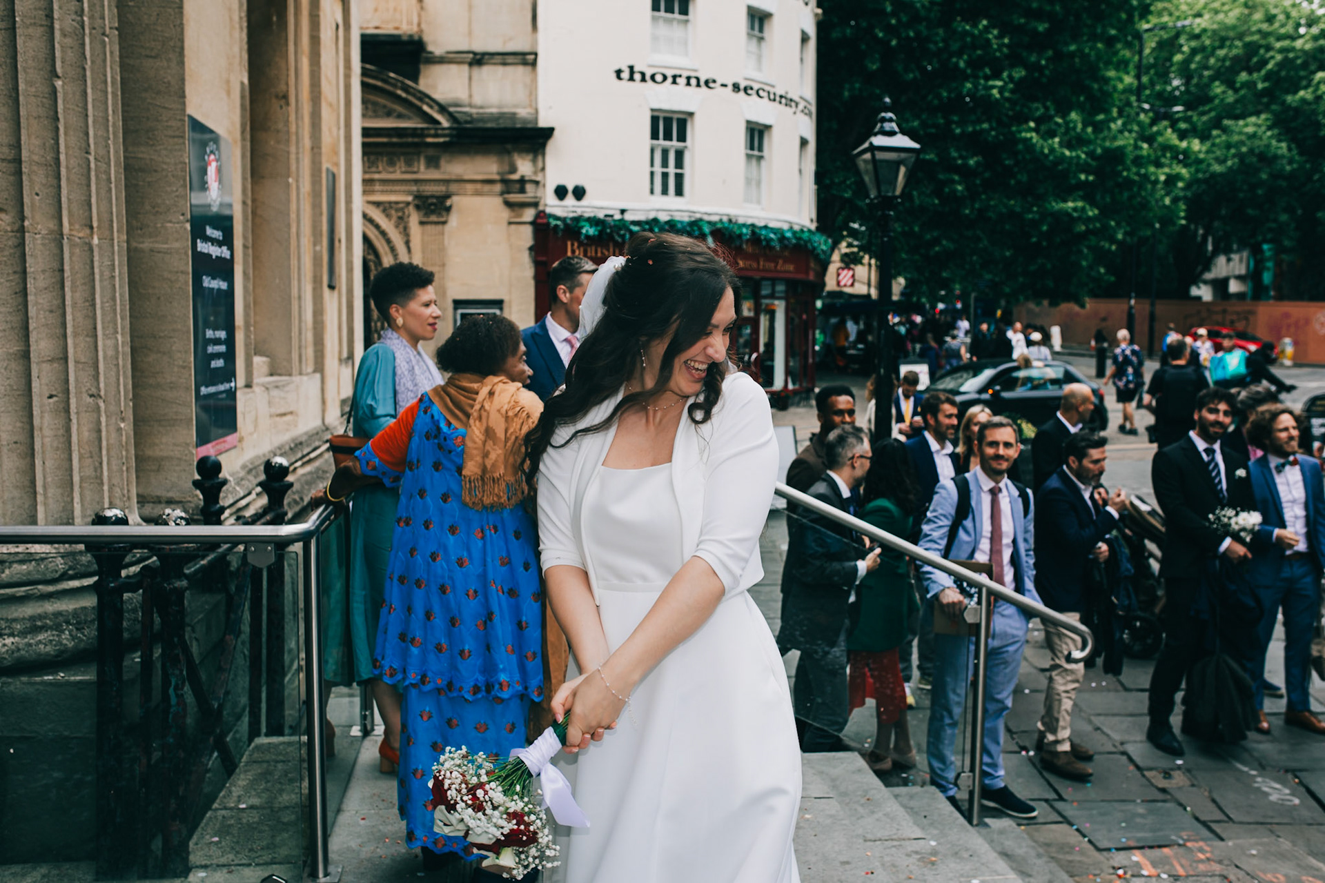Louis and Anias Wedding in Bristol, ceremony at the Old Council Office in the City Centre with Photos in Castle park and along the river reception at Caribbean Croft on Gloucester Road