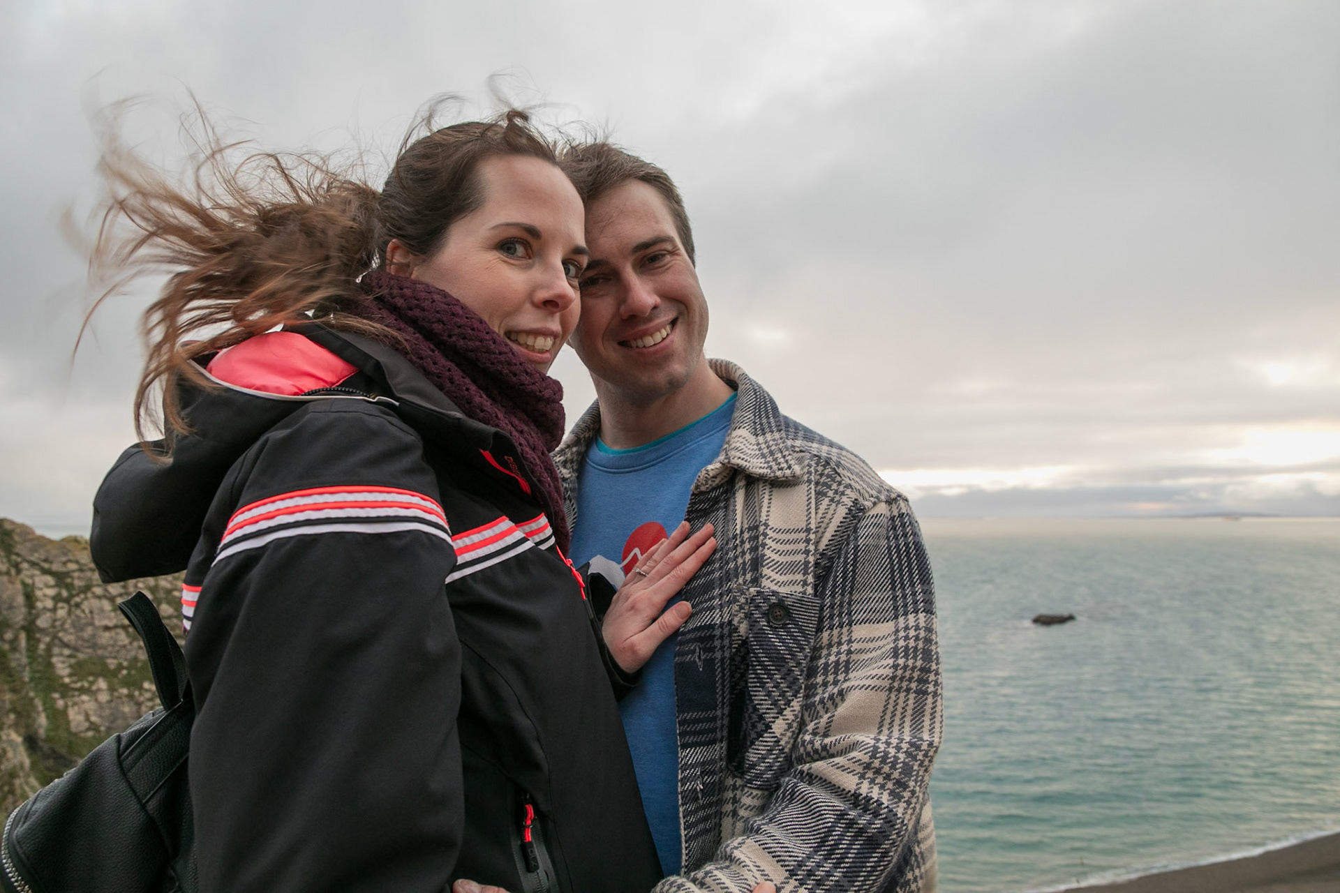 Jake proposal to Becky at Durdle Door Dorset on the 30th December 2024