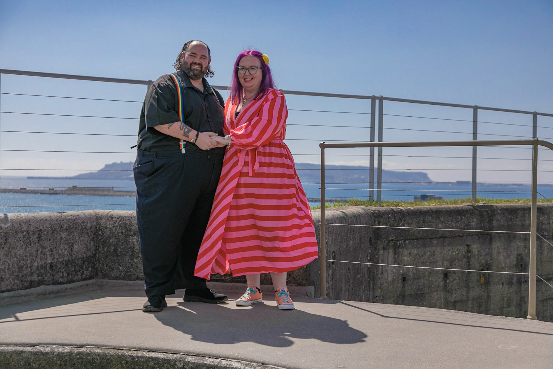 Becca and Graham Proposal and Engagement Photography Nothe Fort Weymouth in April