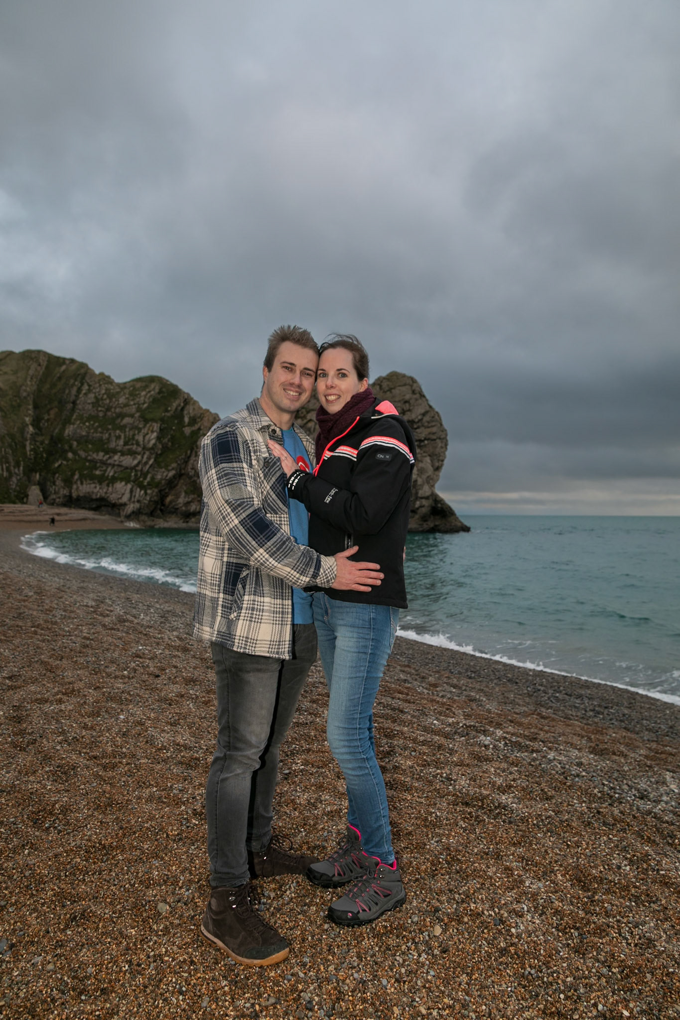 Jake proposal to Becky at Durdle Door Dorset on the 30th December 2024