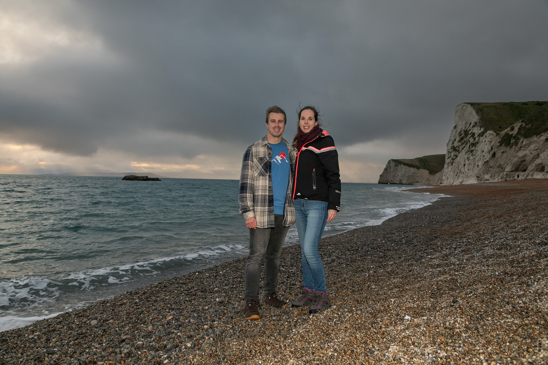 Jake proposal to Becky at Durdle Door Dorset on the 30th December 2024