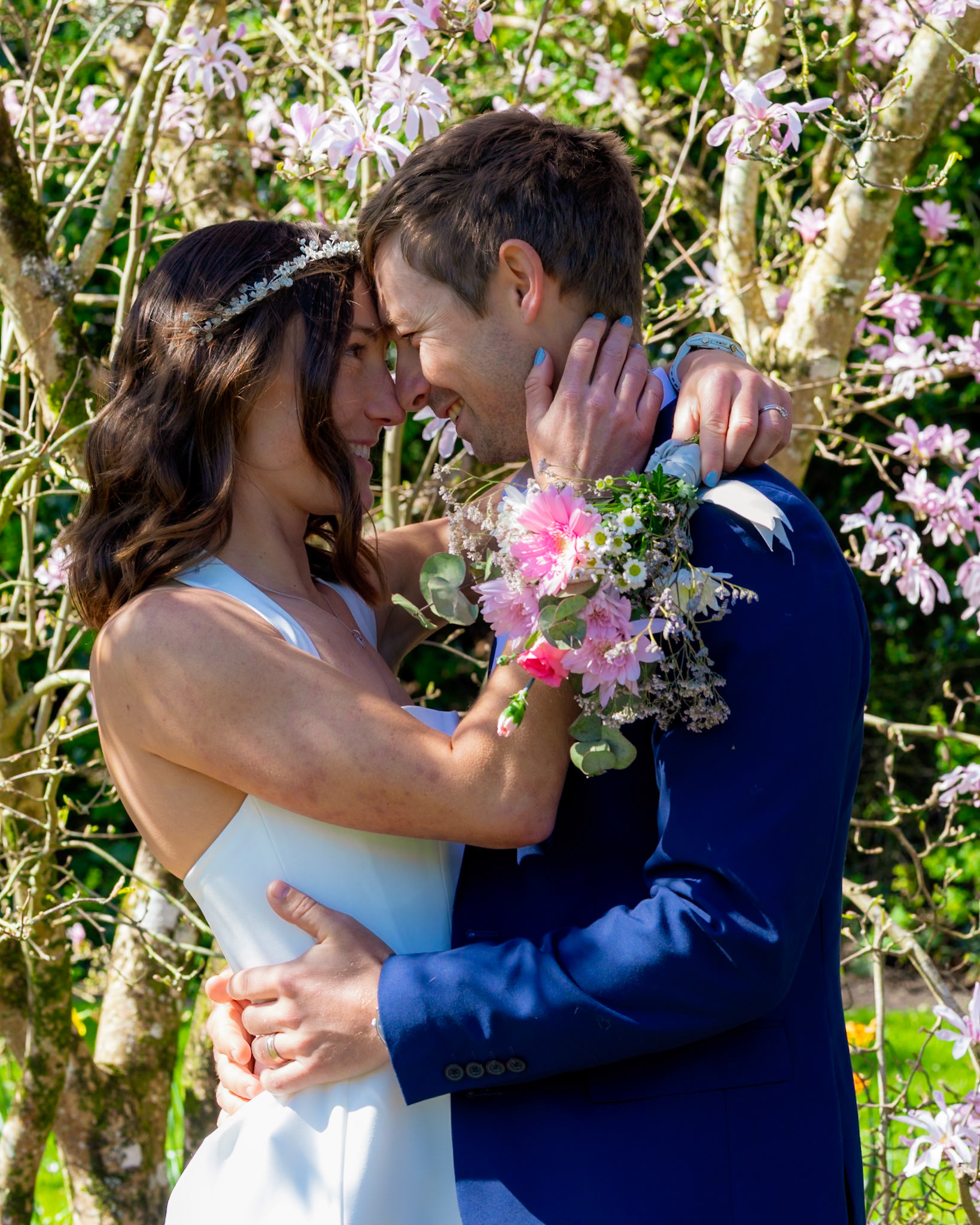 Richard and Emily's beautiful spring wedding took place on the 7th April the Wedding took place at County Hall Dorchester photos taken in the nearby Borough Gardens with coffee and Cake at Finca Poundbury