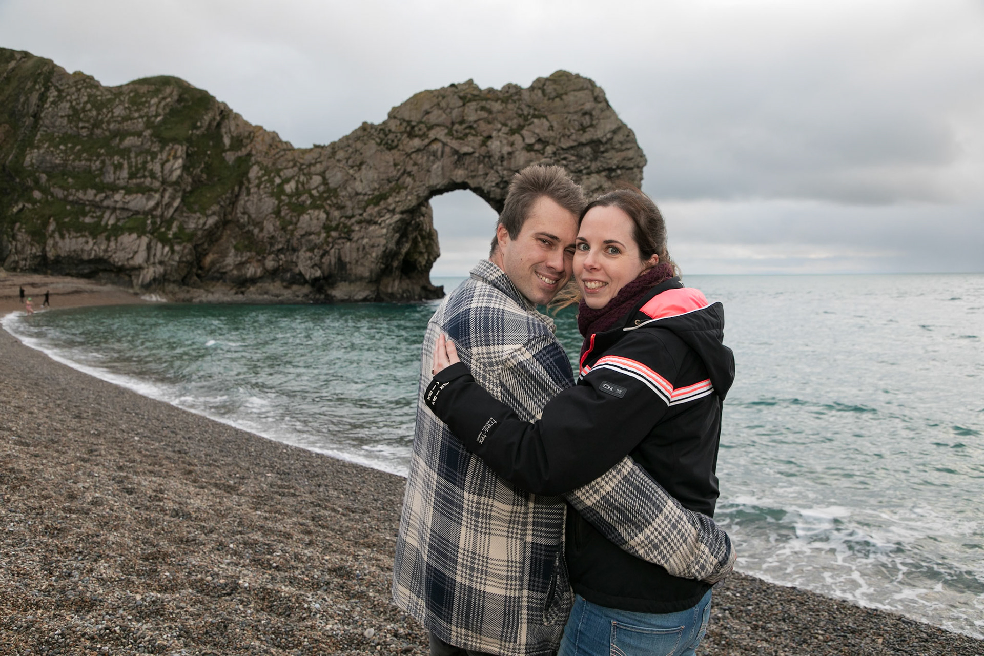 Jake proposal to Becky at Durdle Door Dorset on the 30th December 2024