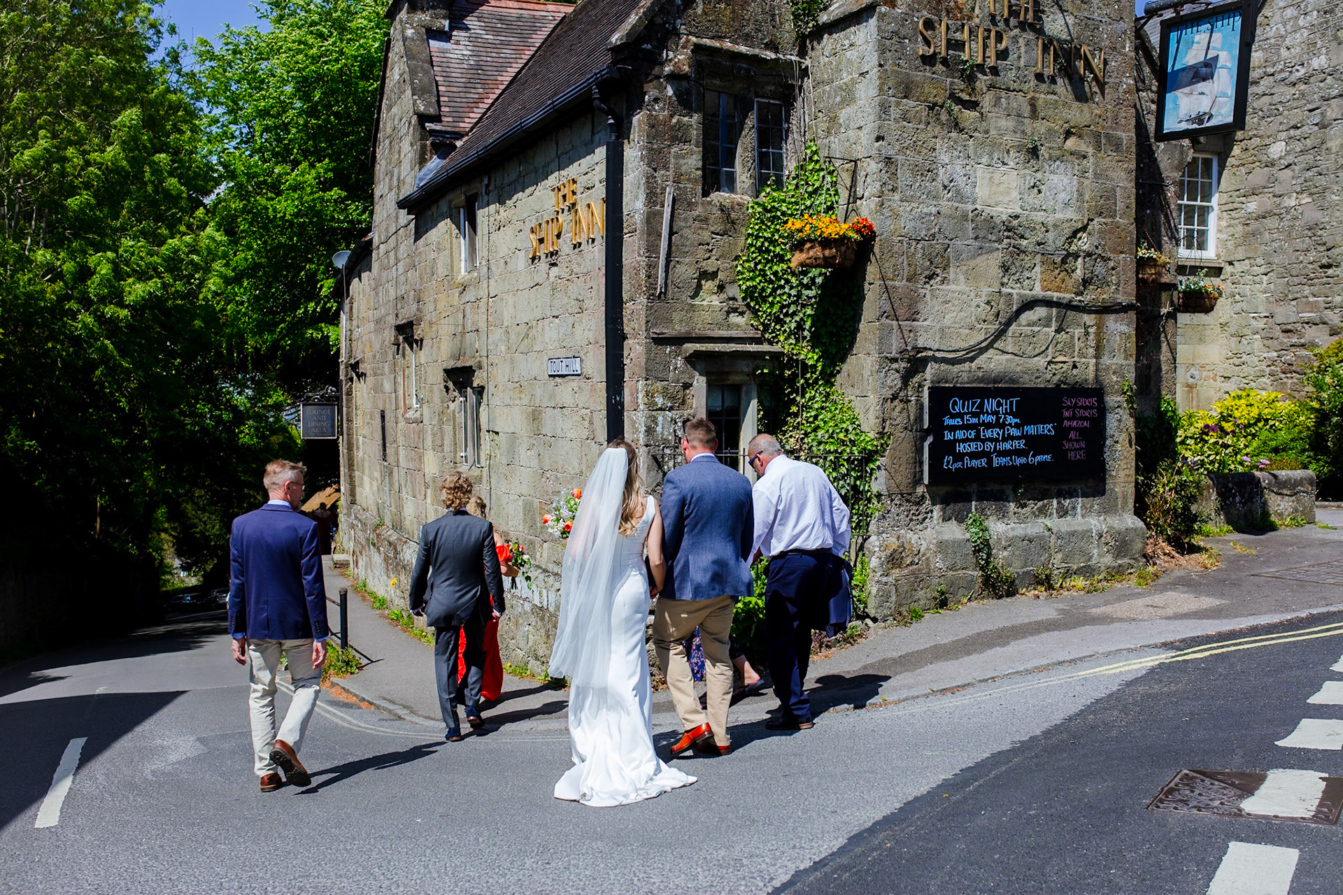 Holly and Olivers wedding that took place on 10th May 2025 with the ceremony taking place at Shaftesbury Town Hall photos on the Famouse Gold Hill and reception at a local house.