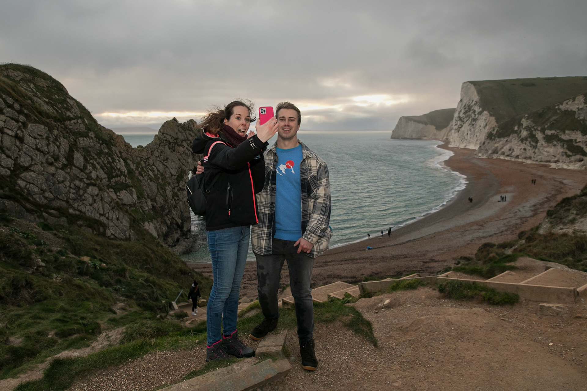 Jake proposal to Becky at Durdle Door Dorset on the 30th December 2024