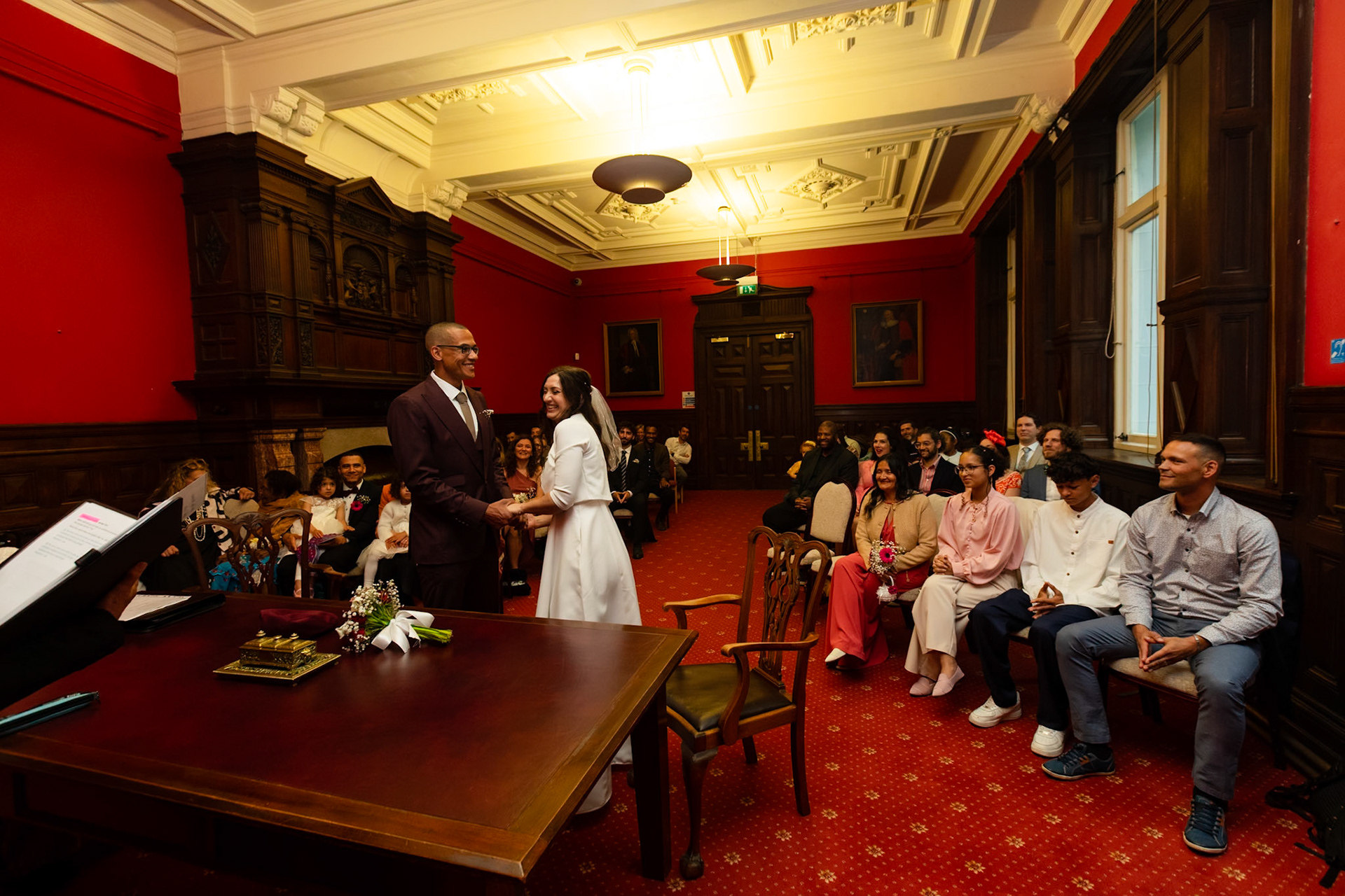 Louis and Anias Wedding in Bristol, ceremony at the Old Council Office in the City Centre with Photos in Castle park and along the river reception at Caribbean Croft on Gloucester Road