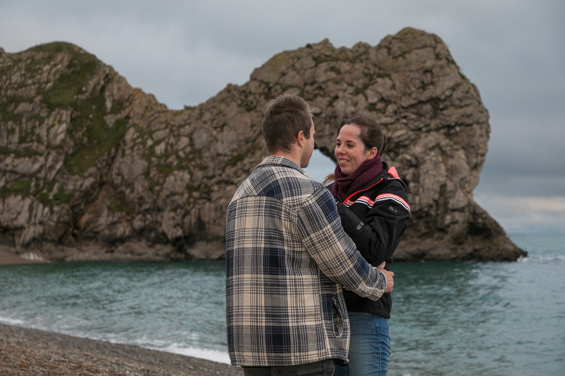 Jake proposal to Becky at Durdle Door Dorset on the 30th December 2024