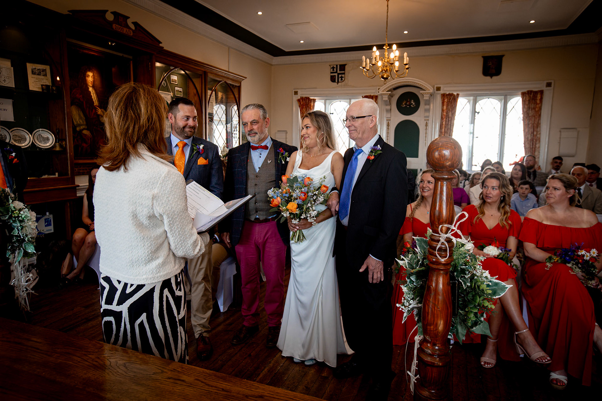 Holly and Olivers wedding that took place on 10th May 2025 with the ceremony taking place at Shaftesbury Town Hall photos on the Famouse Gold Hill and reception at a local house.