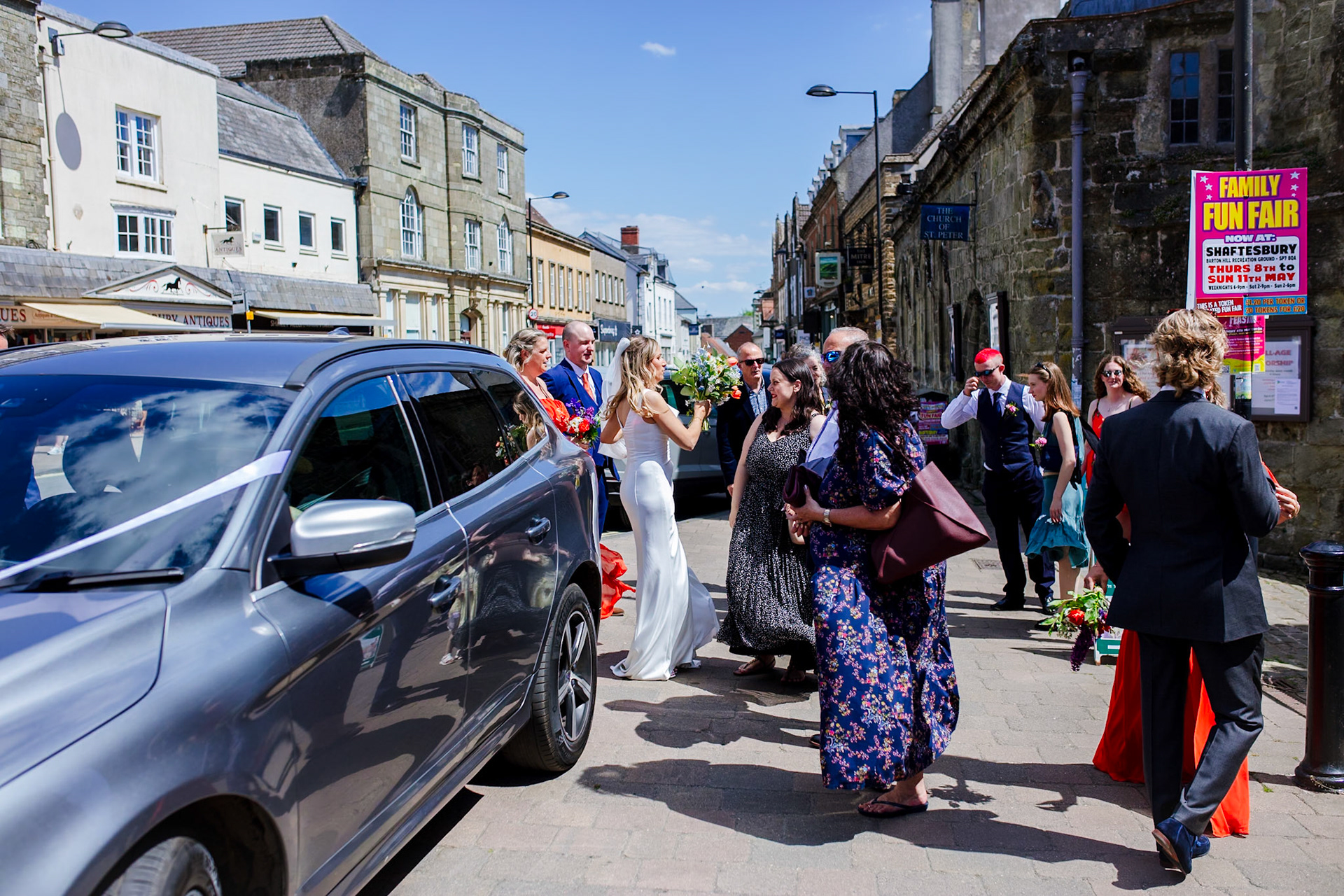 Holly and Olivers wedding that took place on 10th May 2025 with the ceremony taking place at Shaftesbury Town Hall photos on the Famouse Gold Hill and reception at a local house.