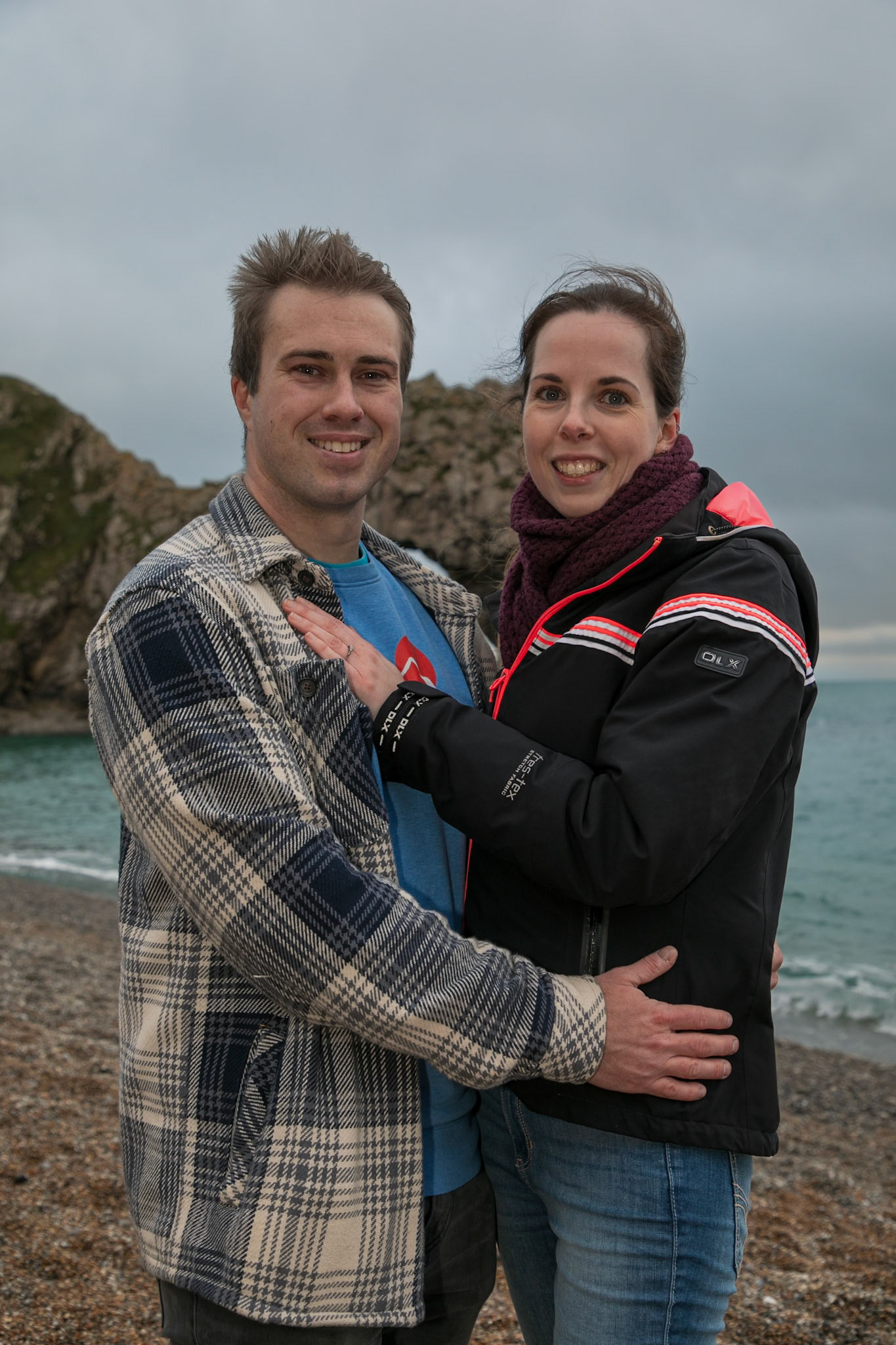 Jake proposal to Becky at Durdle Door Dorset on the 30th December 2024