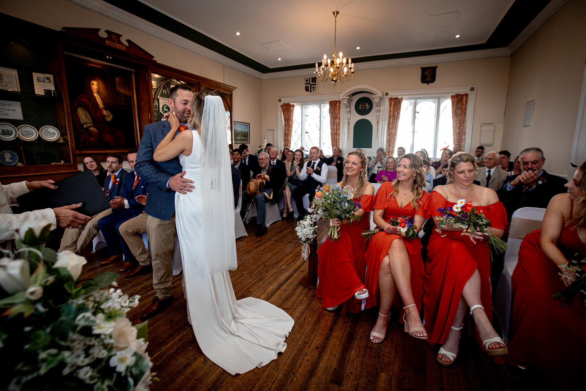 Holly and Olivers wedding that took place on 10th May 2025 with the ceremony taking place at Shaftesbury Town Hall photos on the Famouse Gold Hill and reception at a local house.