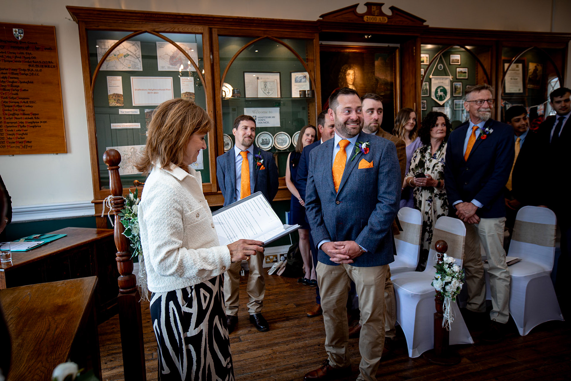 Holly and Olivers wedding that took place on 10th May 2025 with the ceremony taking place at Shaftesbury Town Hall photos on the Famouse Gold Hill and reception at a local house.