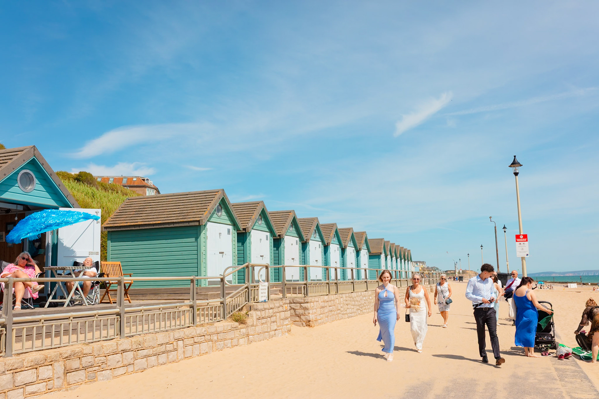 Susan and Barrys small summer wedding took place at Bournemouth Town Hall, the reception at Sids Slaps in Southbourne and drinks at Sobo Beach.