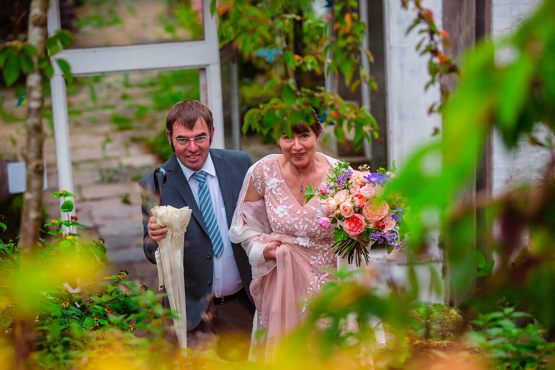 Sharon and Chris at their beautiful Wedding at The Springhead Gardens near Shaftesbury Dorset