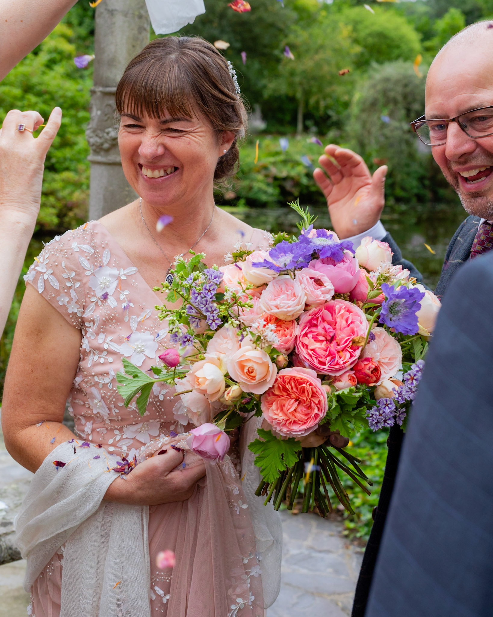 Sharon and Chris at their beautiful Wedding at The Springhead Gardens near Shaftesbury Dorset