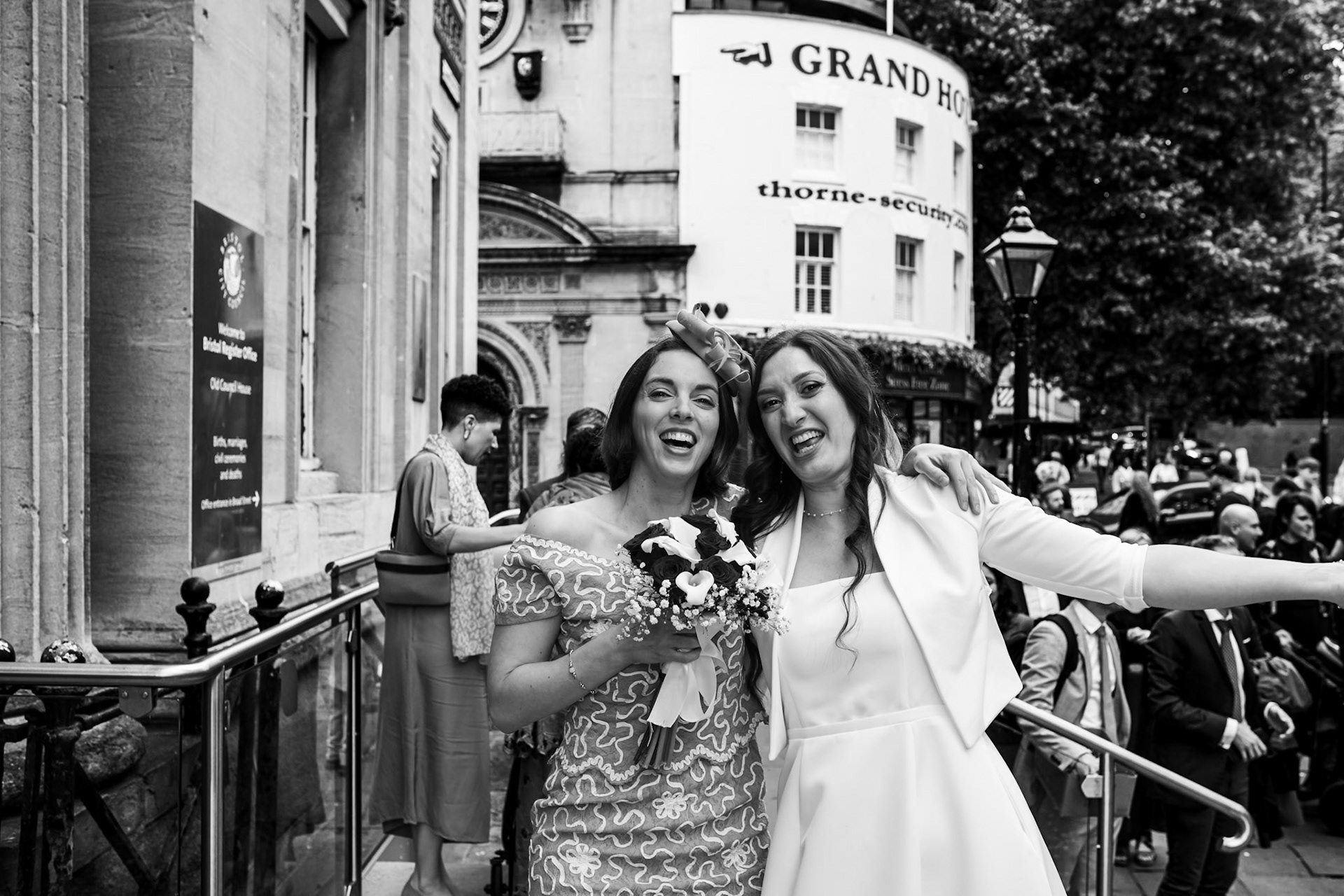 Louis and Anias Wedding in Bristol, ceremony at the Old Council Office in the City Centre with Photos in Castle park and along the river reception at Caribbean Croft on Gloucester Road
