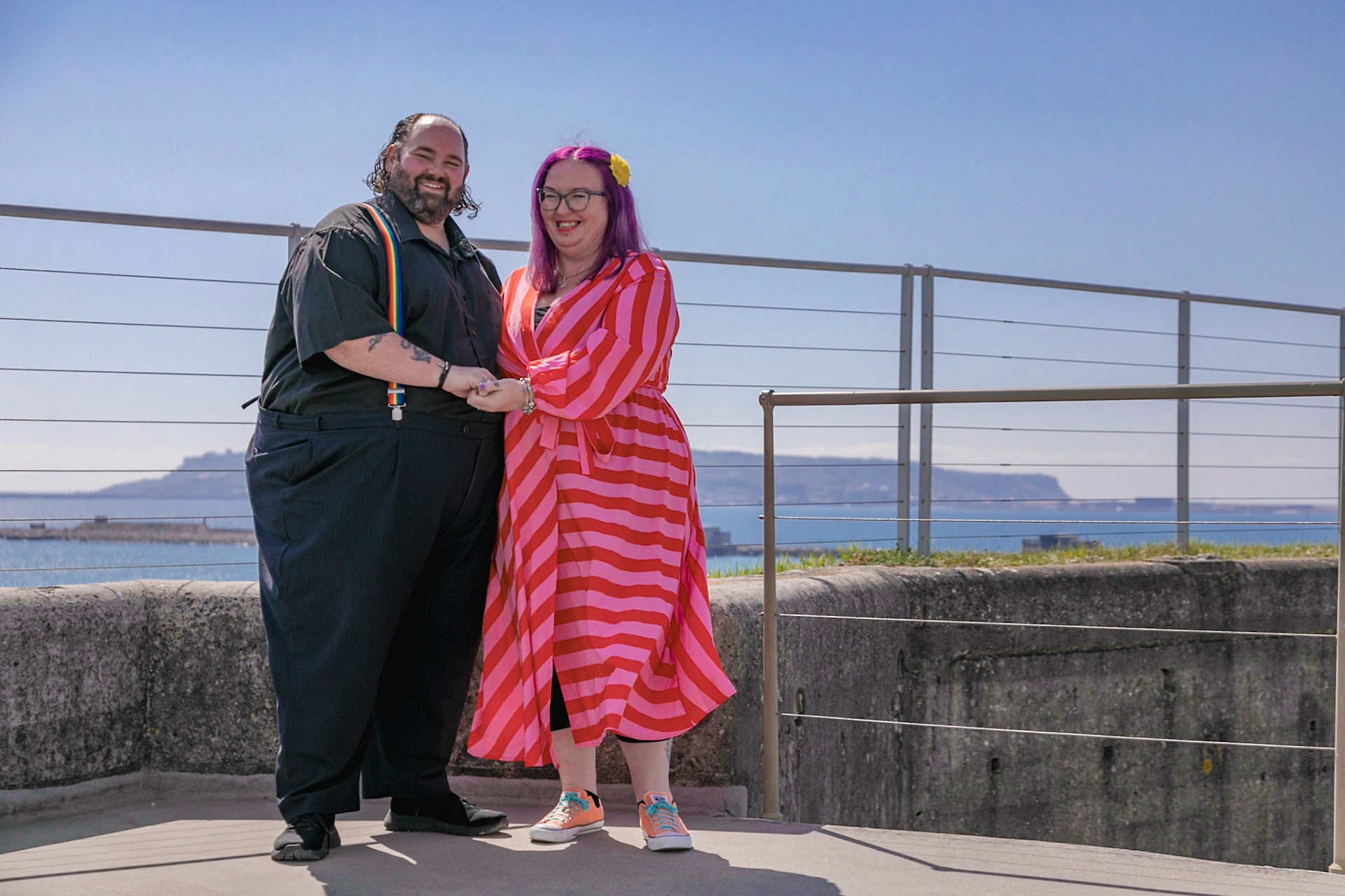 Becca and Graham Proposal and Engagement Photography Nothe Fort Weymouth in April