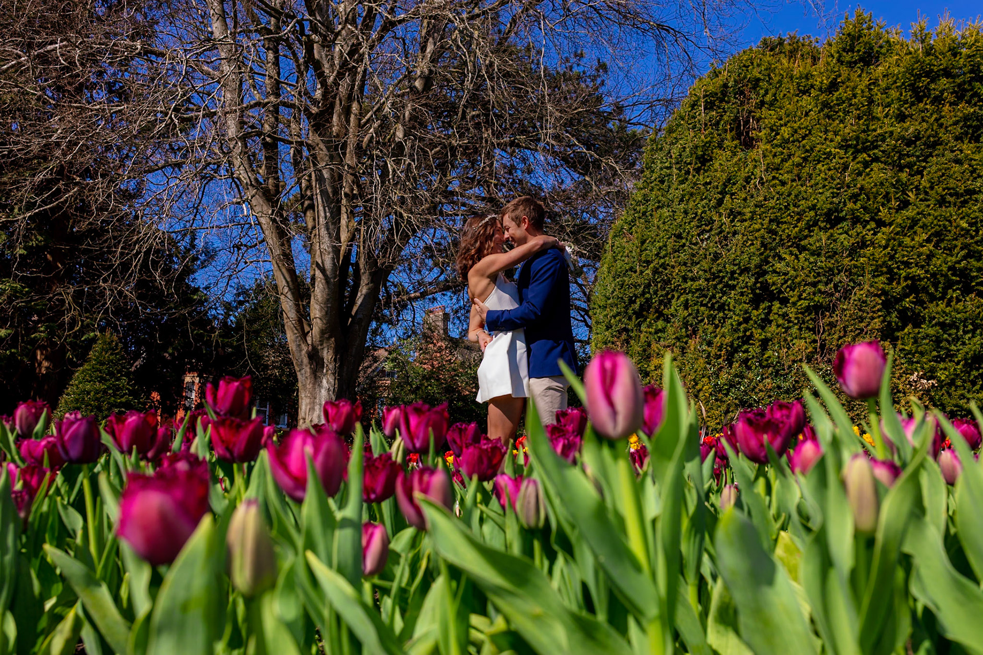 Richard and Emily's beautiful spring wedding took place on the 7th April the Wedding took place at County Hall Dorchester photos taken in the nearby Borough Gardens with coffee and Cake at Finca Poundbury