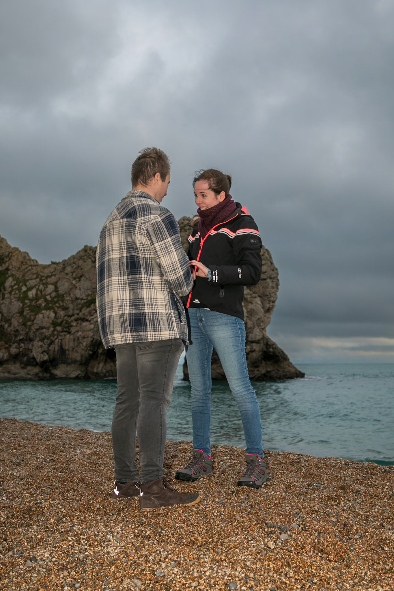 Jake proposal to Becky at Durdle Door Dorset on the 30th December 2024