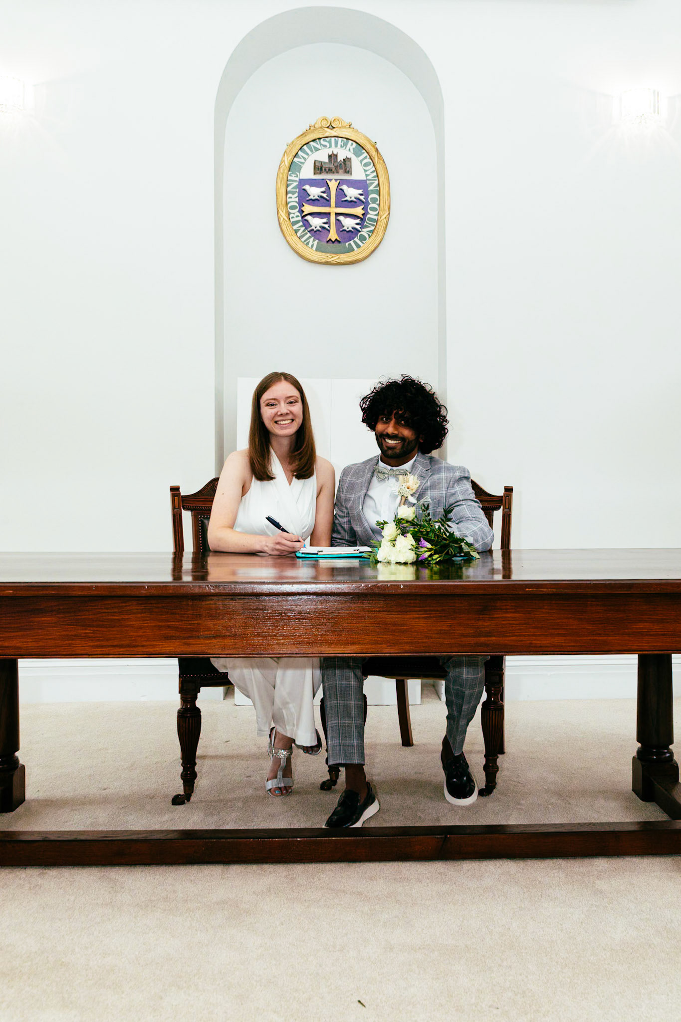 Ellie and Dimals Wedding photos taken at Wimborne Town Hall and The Rosemary resteraunt in Wimborne