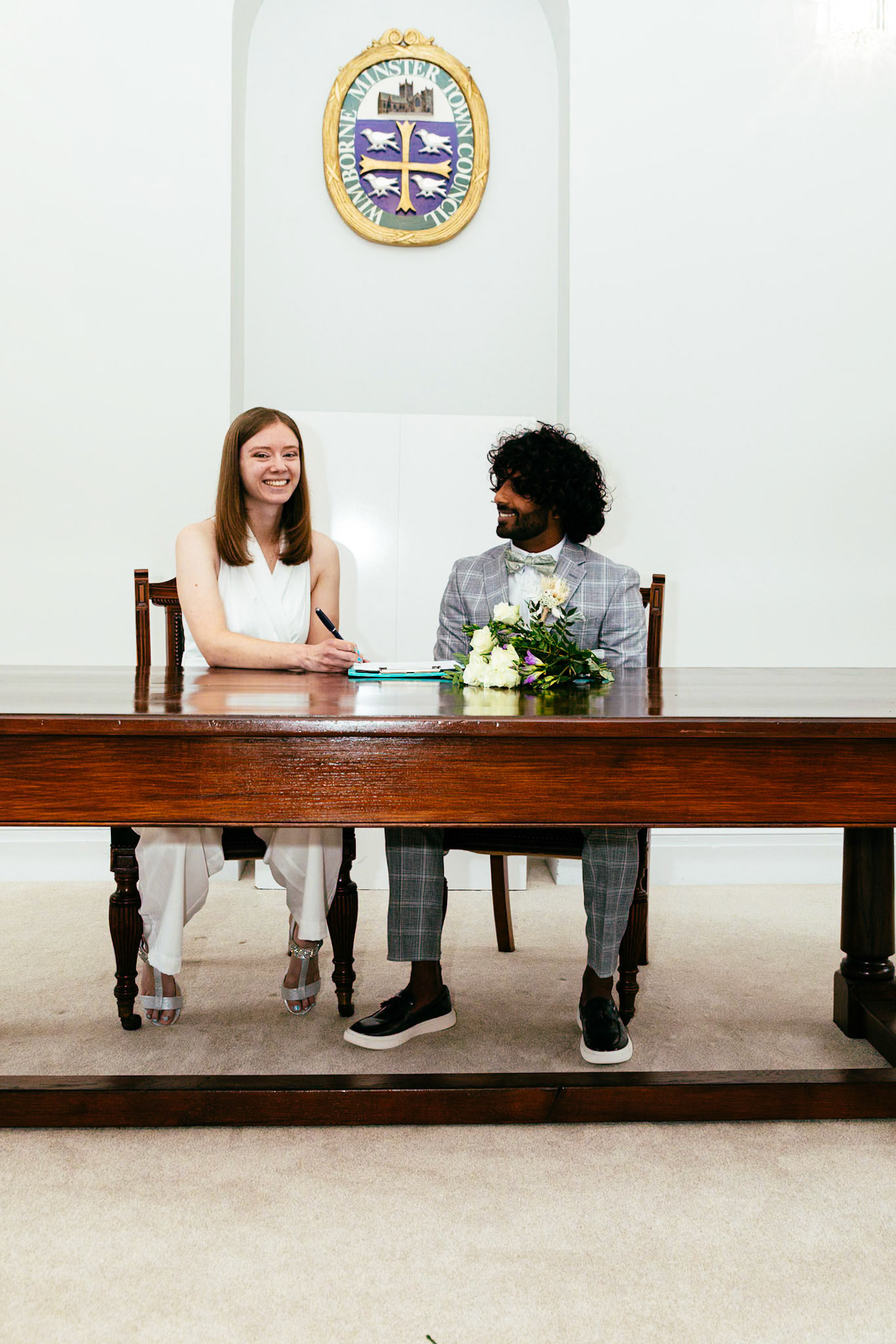 Ellie and Dimals Wedding photos taken at Wimborne Town Hall and The Rosemary resteraunt in Wimborne