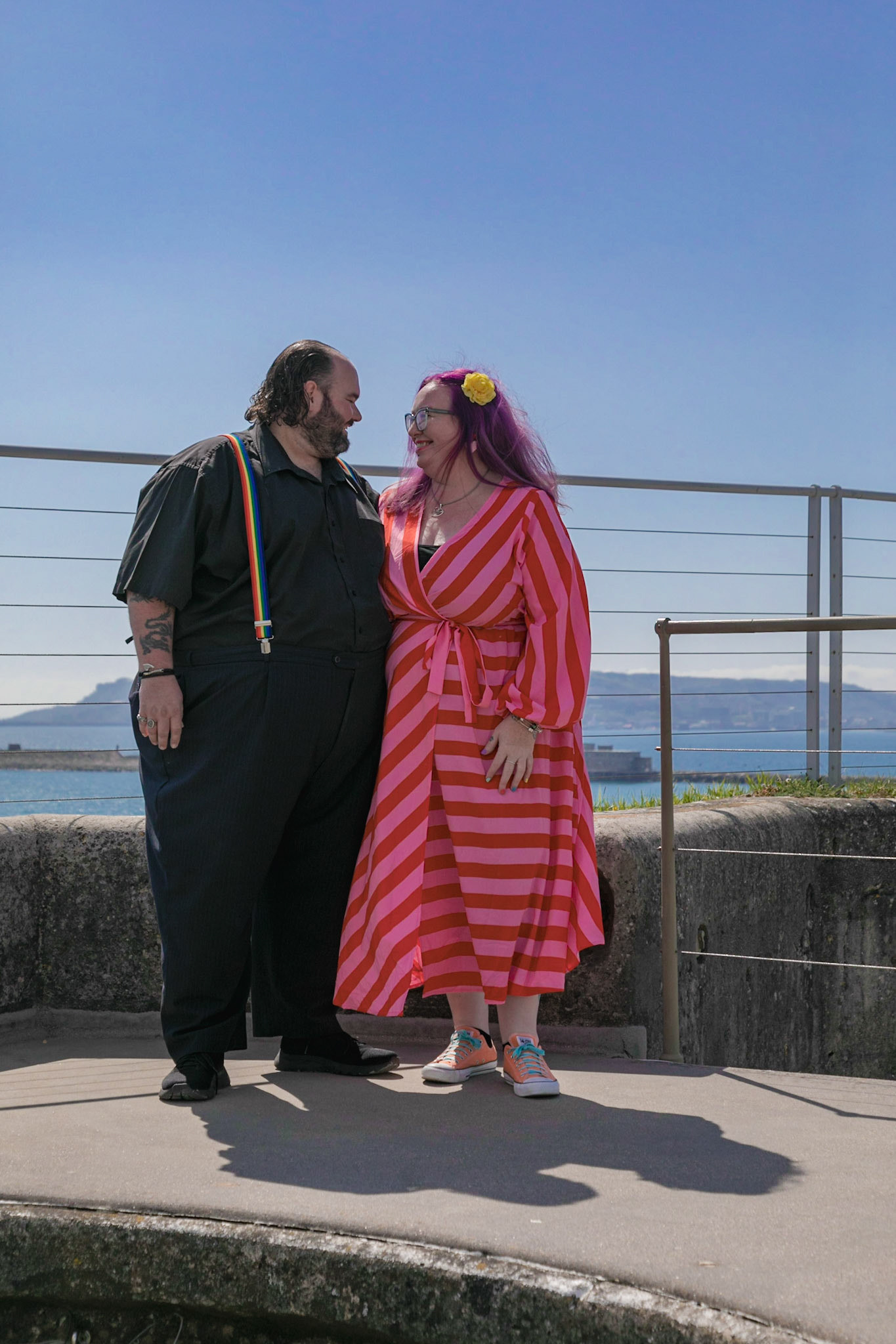 Becca and Graham Proposal and Engagement Photography Nothe Fort Weymouth in April