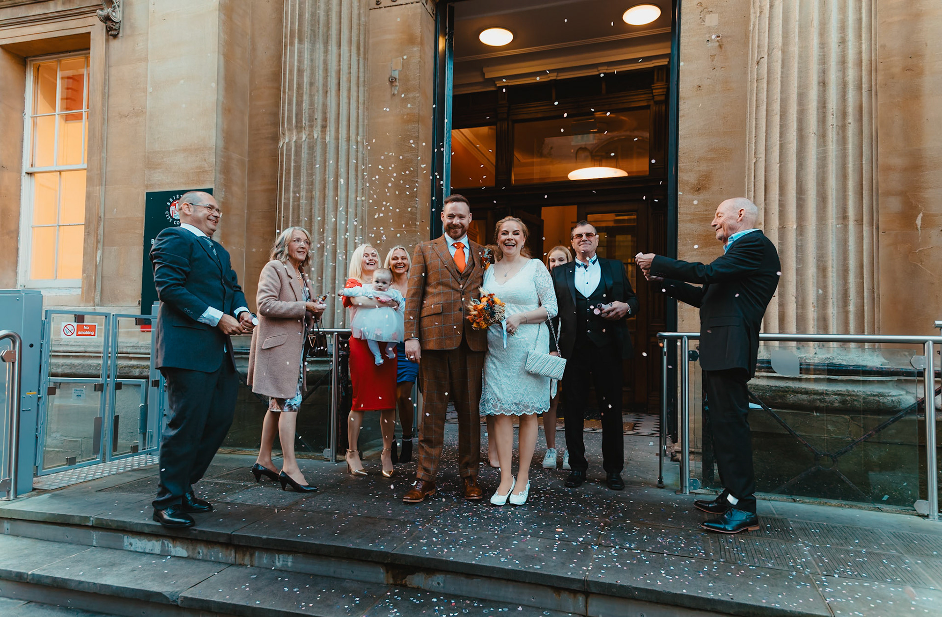 Nicole and Phils Fabulous Wedding Pictures taken at the Old Council House in Bristol on the 6th November 2023