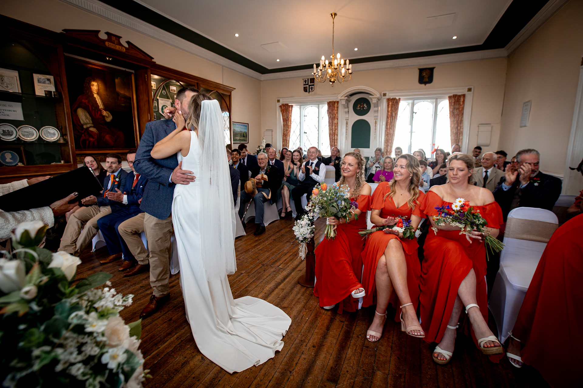 Holly and Olivers wedding that took place on 10th May 2025 with the ceremony taking place at Shaftesbury Town Hall photos on the Famouse Gold Hill and reception at a local house.