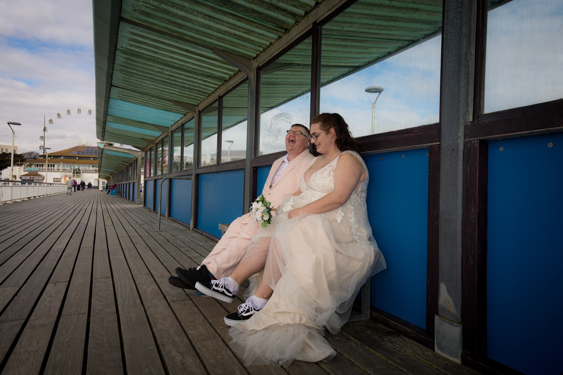 Autumn and Roberts Wedding in Bournemouth, cereomany at Bournemouth Town Hall and Photos along Bournemouth Seafront
