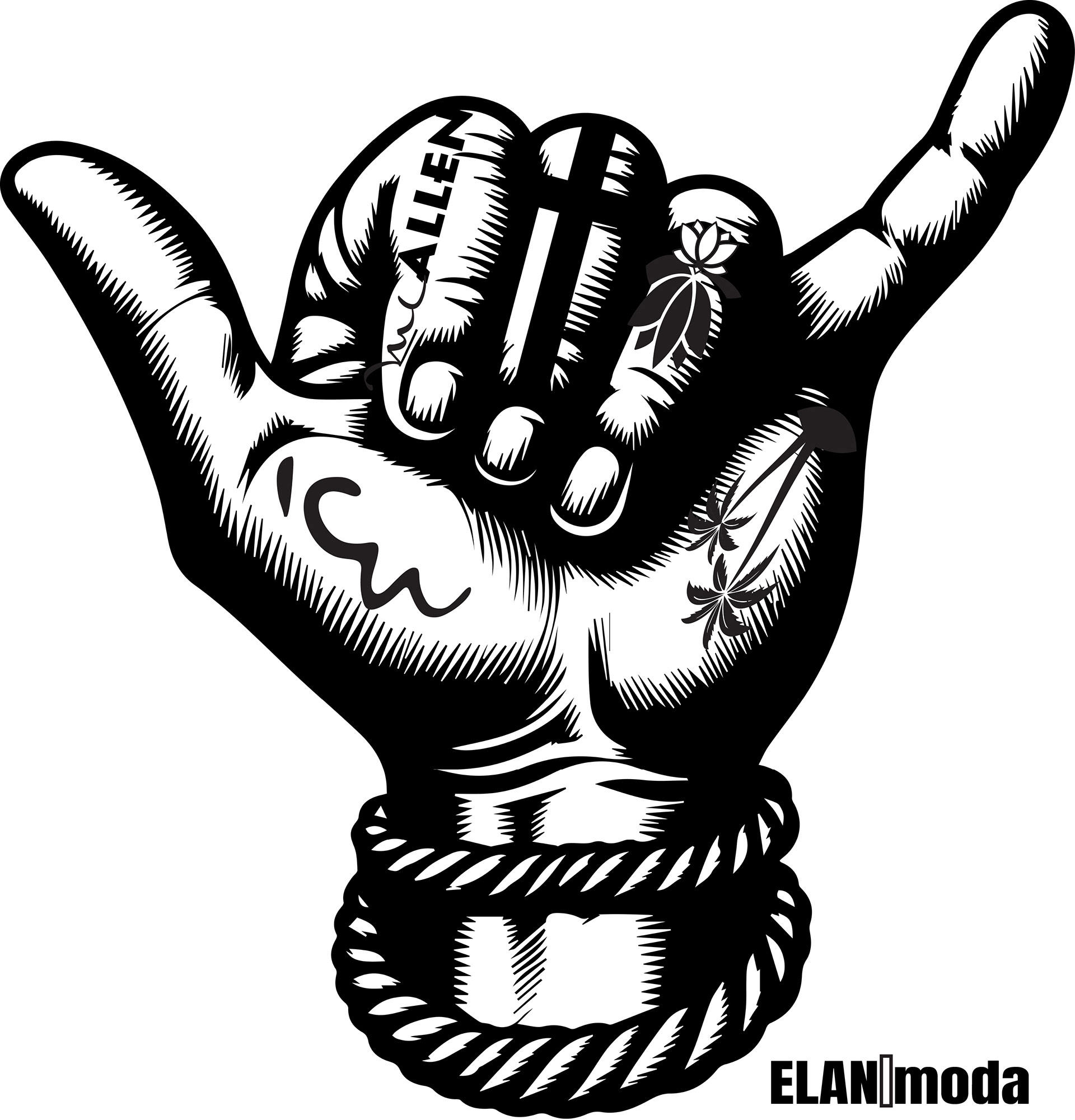 Tattoo I designed for L.A. and myself.