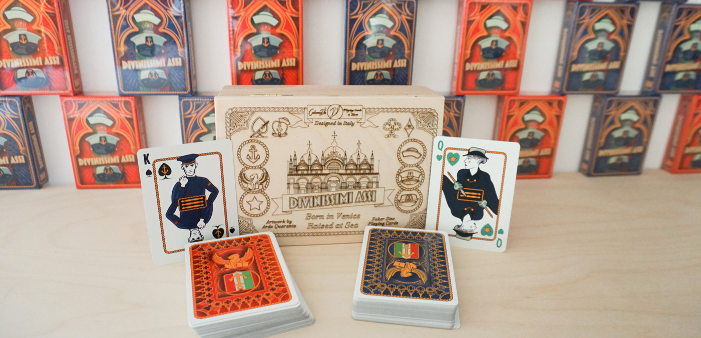 Divinissimi Assi playing cards designed in Venice by CalamoVe.