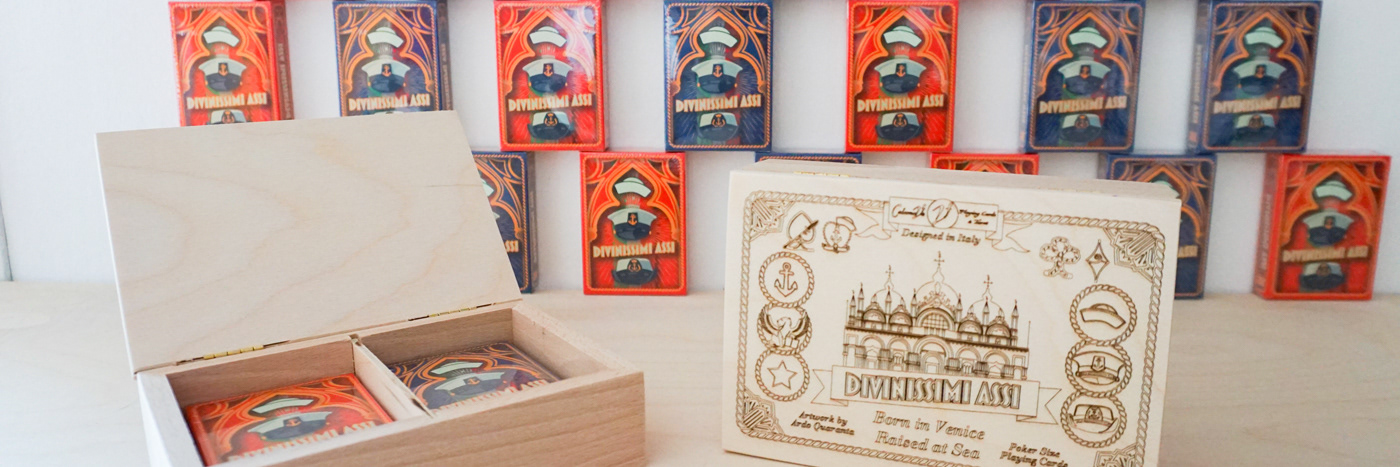 Divinissimi Assi playing cards deck by CalamoVe — Italian design inspired by maritime traditions.