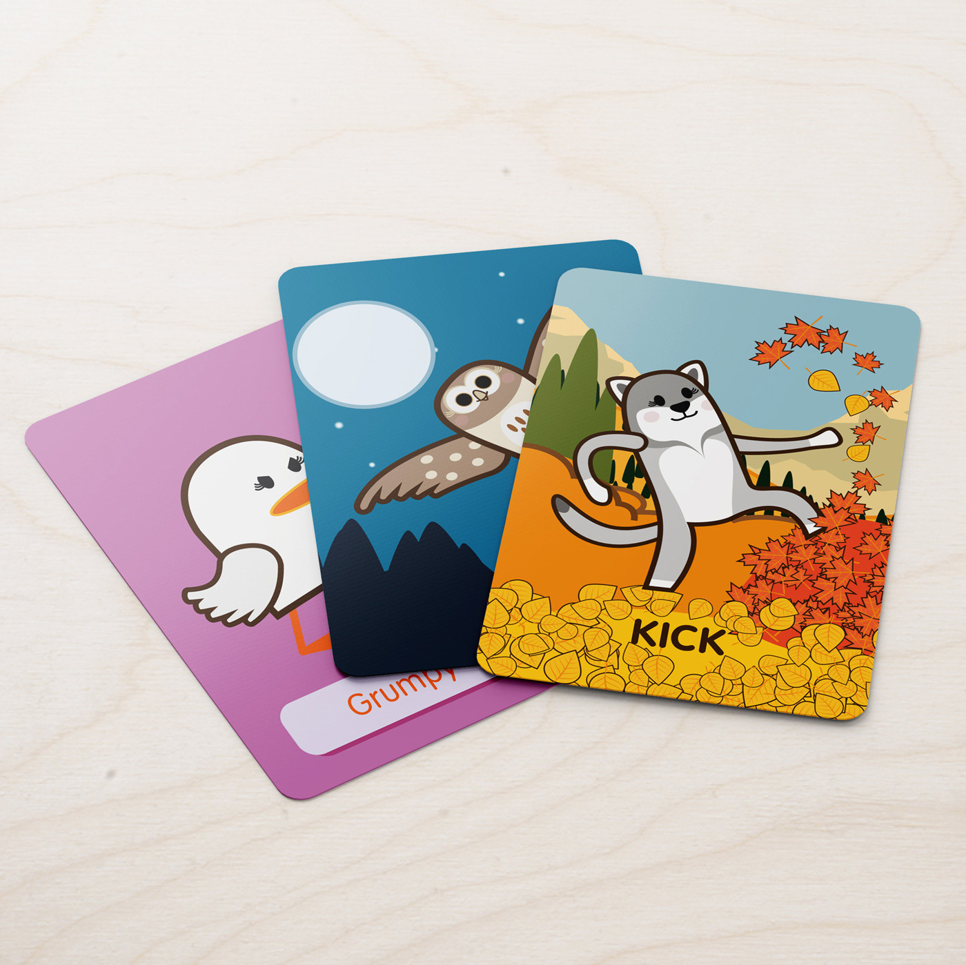Learn with Mummy educational decks illustrated by CalamoVe – bilingual learning through play.