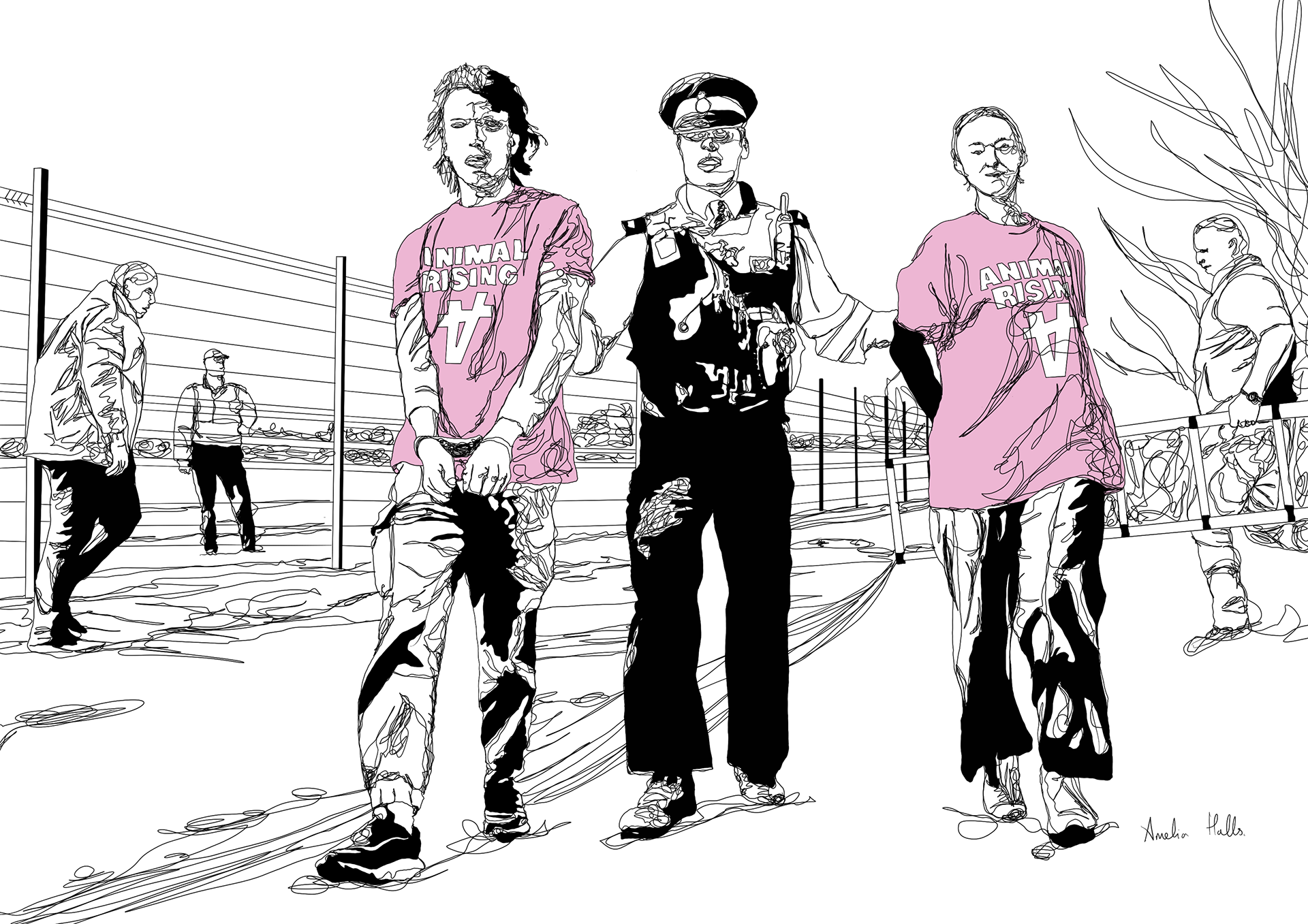 Animal Rising protesters arrested at the Grand National 