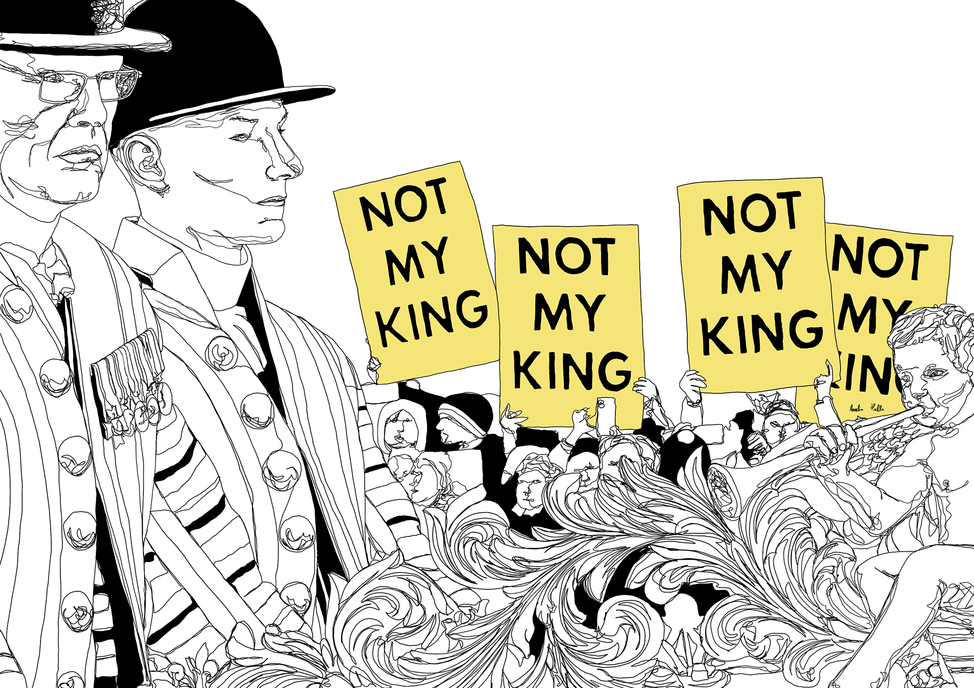 Protest at King Charles III's Coronation