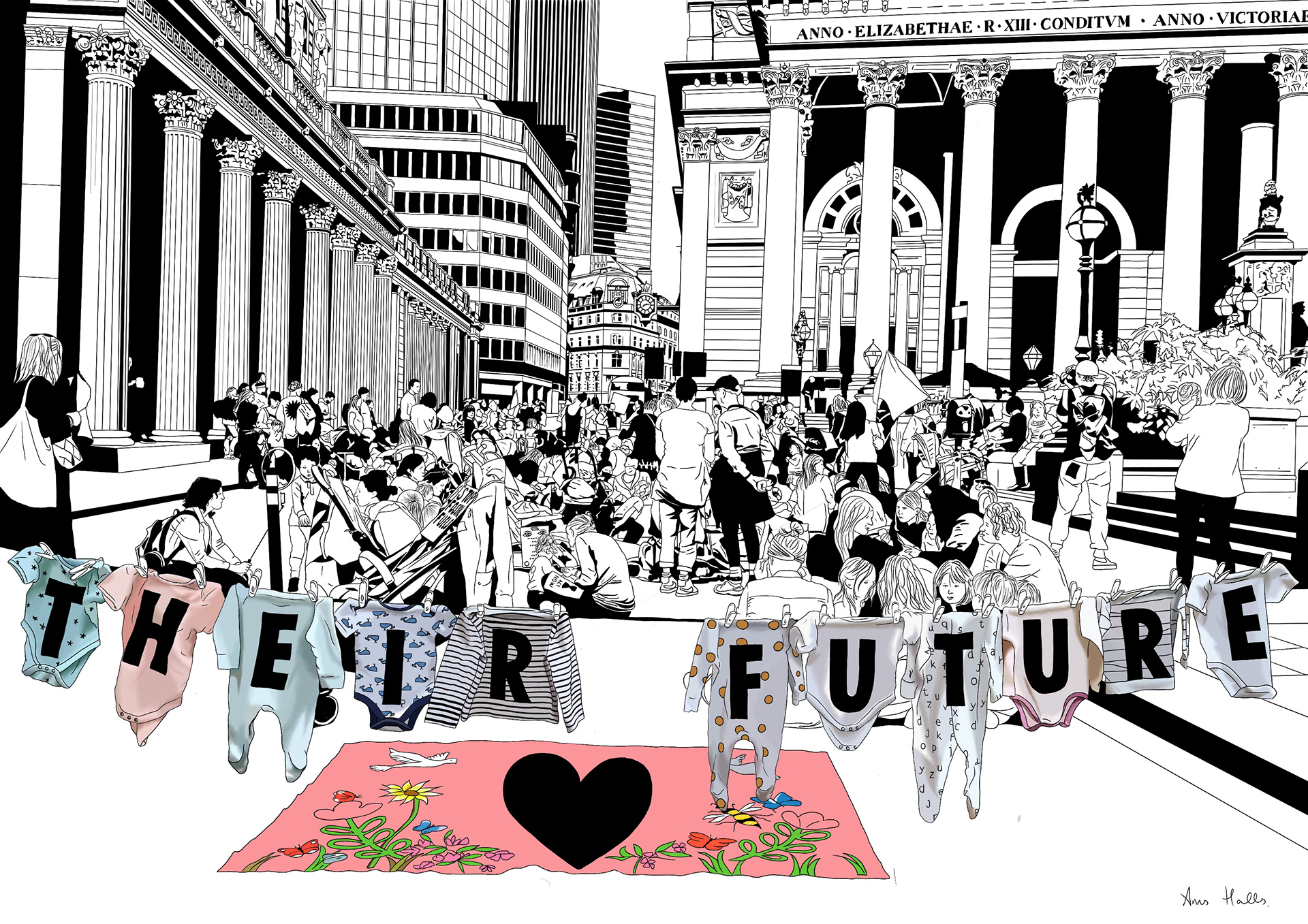 Families outside the Bank of England