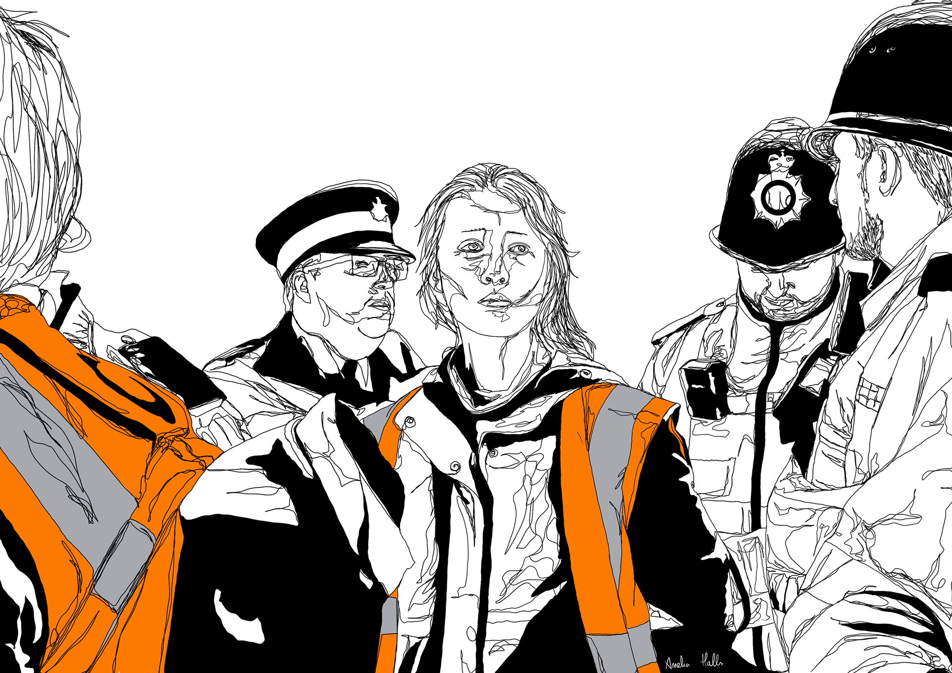 Just Stop Oil woman in Parliament Square 