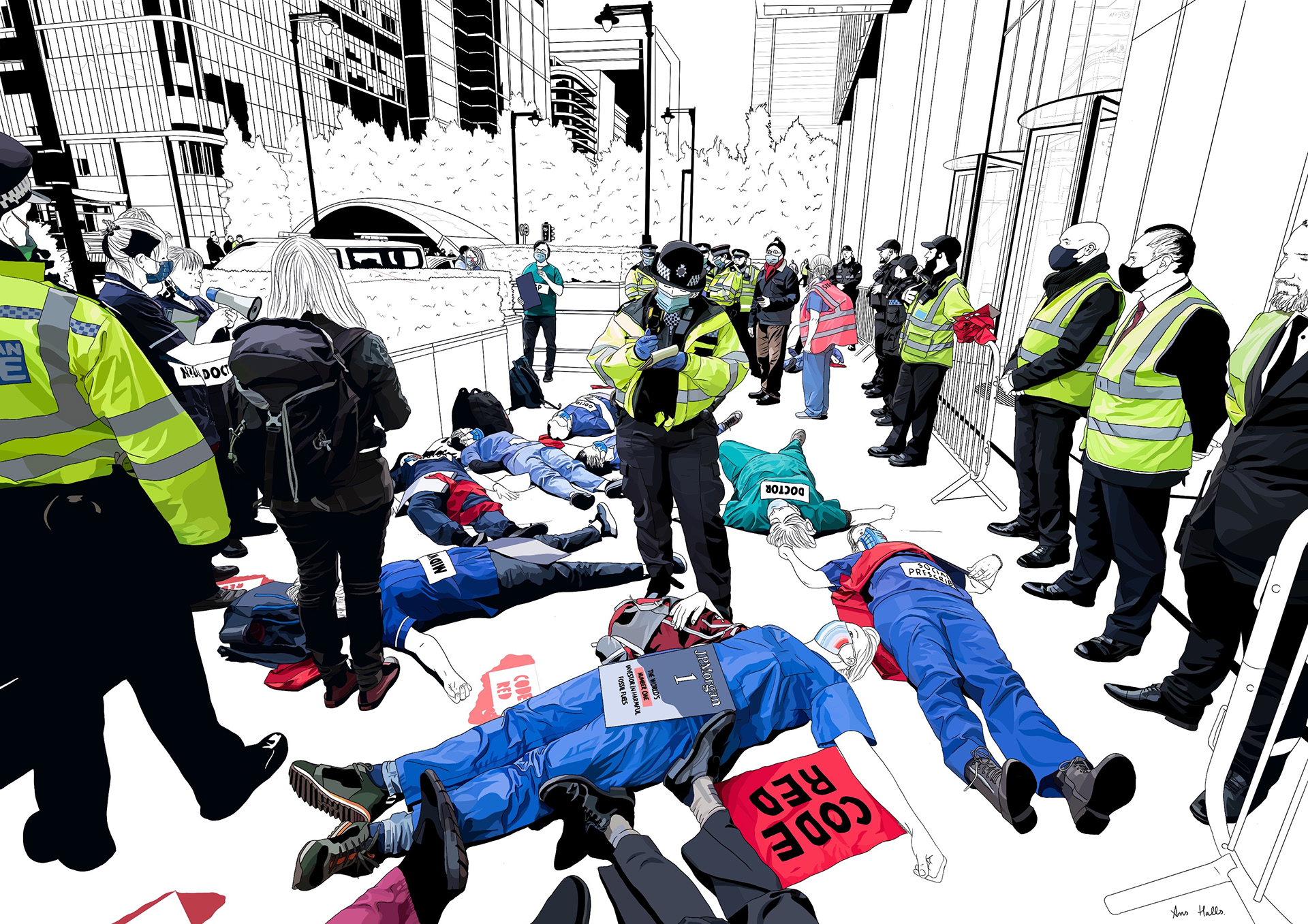 Health professionals outside JP Morgan