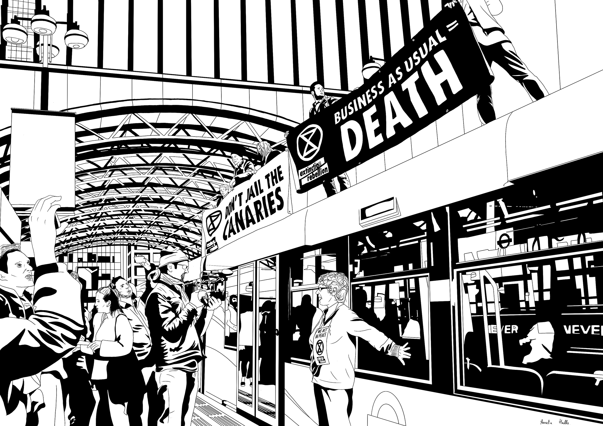 Extinction Rebellion on the DLR