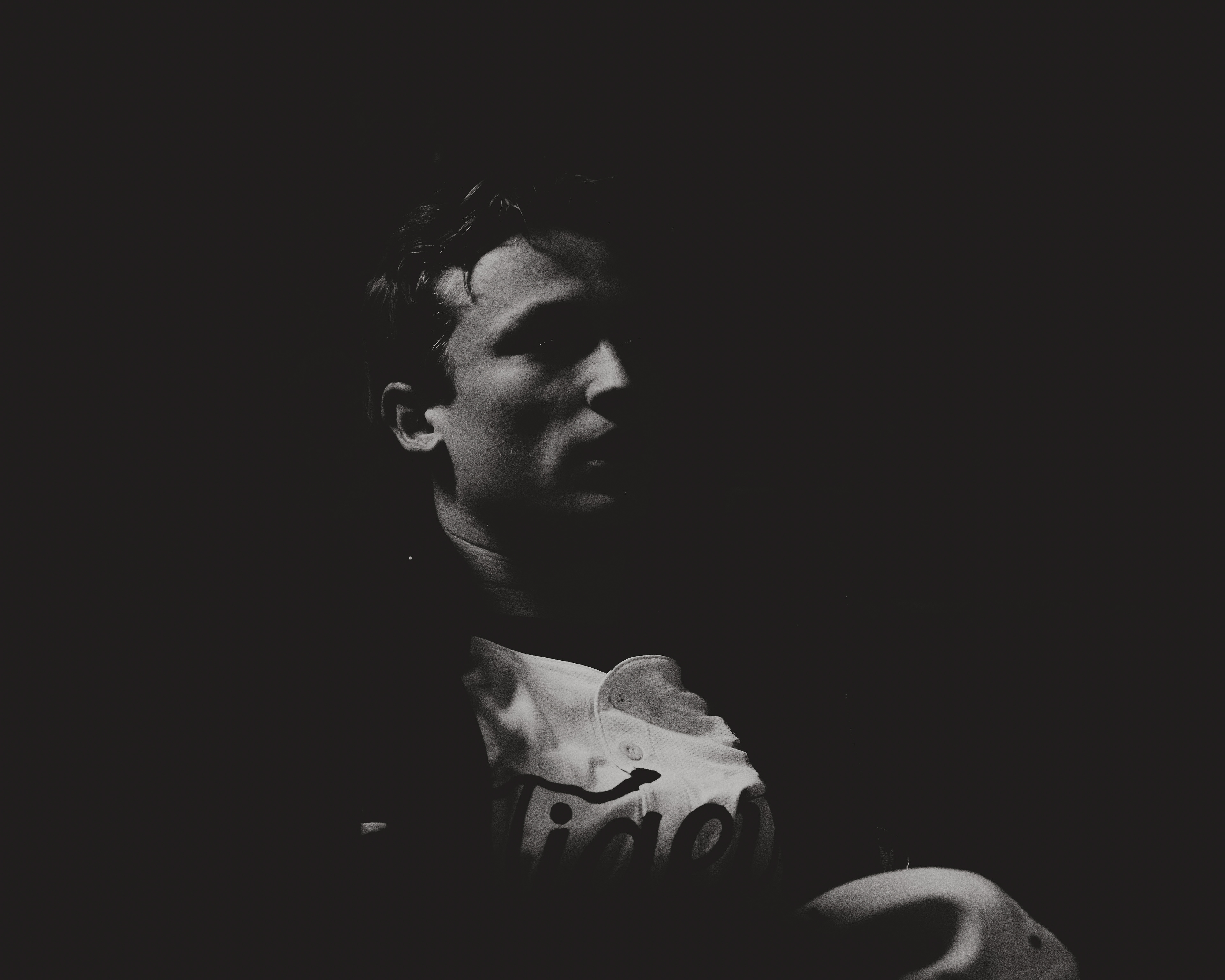 Josh McDevitt sits down underneath the stadium at Taylor Stadium on March 7, 2026, in Columbia, Missouri.